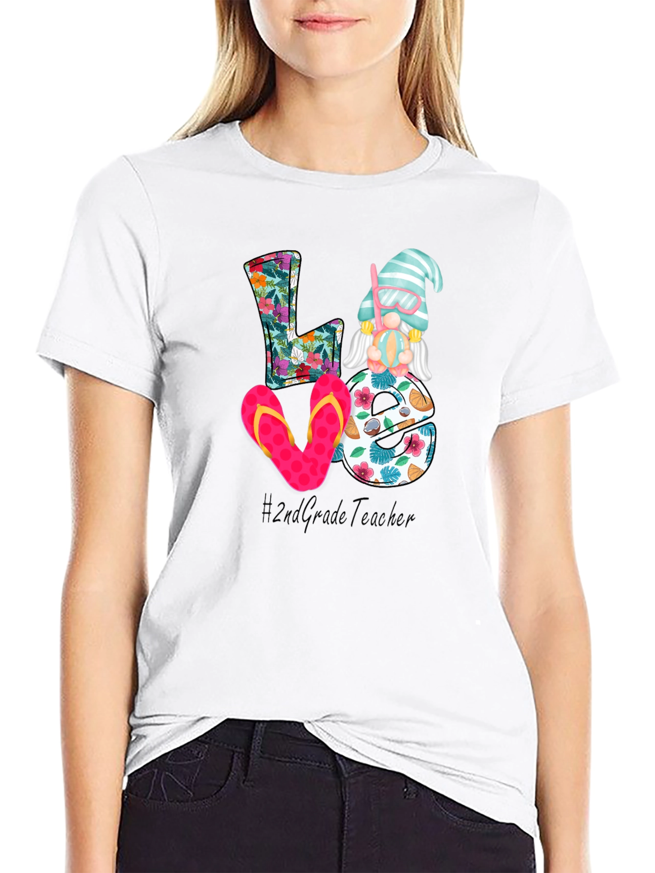 Love 2nd Grade Teacher Summer T-Shirt