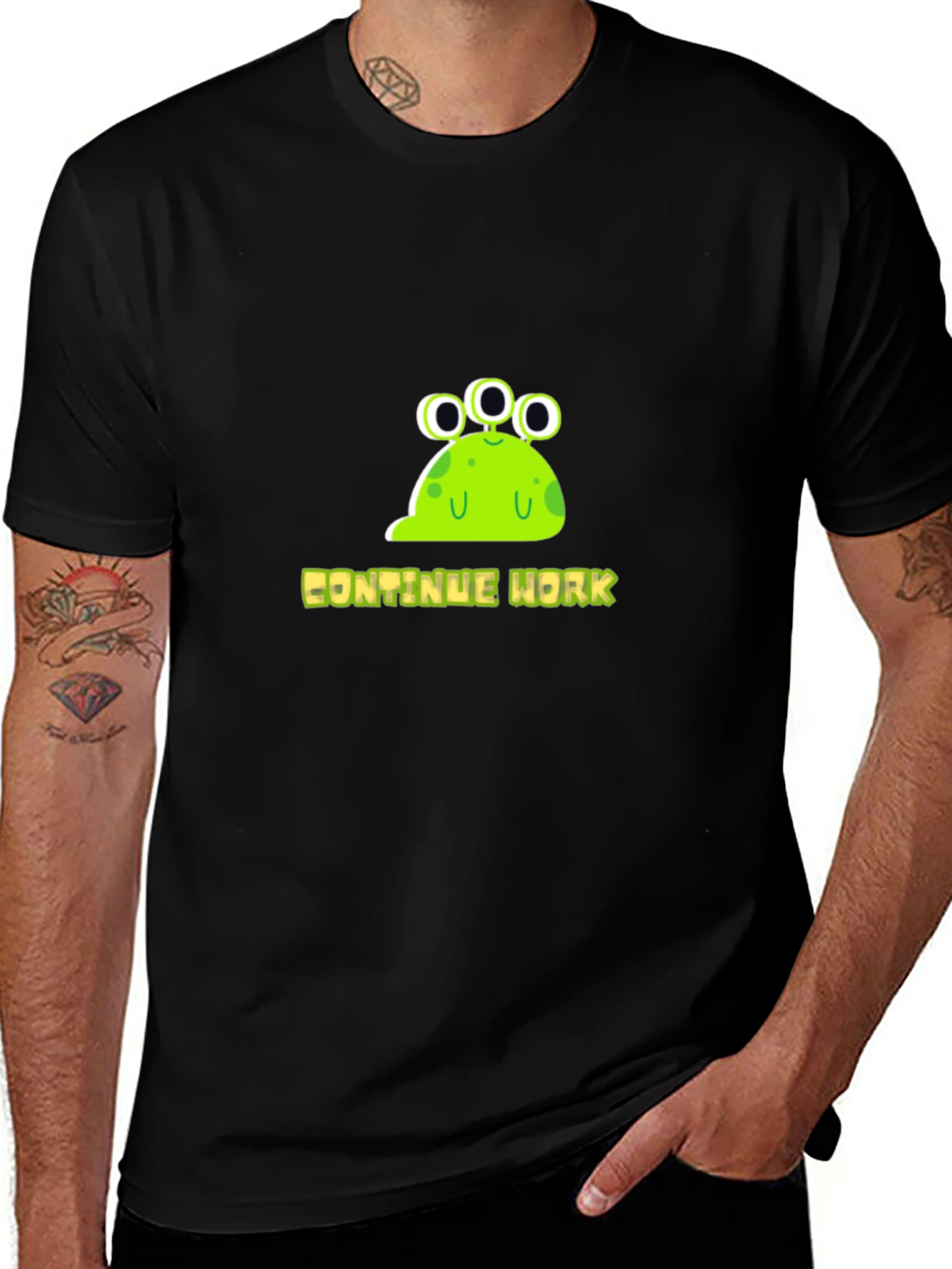 Continue Work Alien Graphic Tee