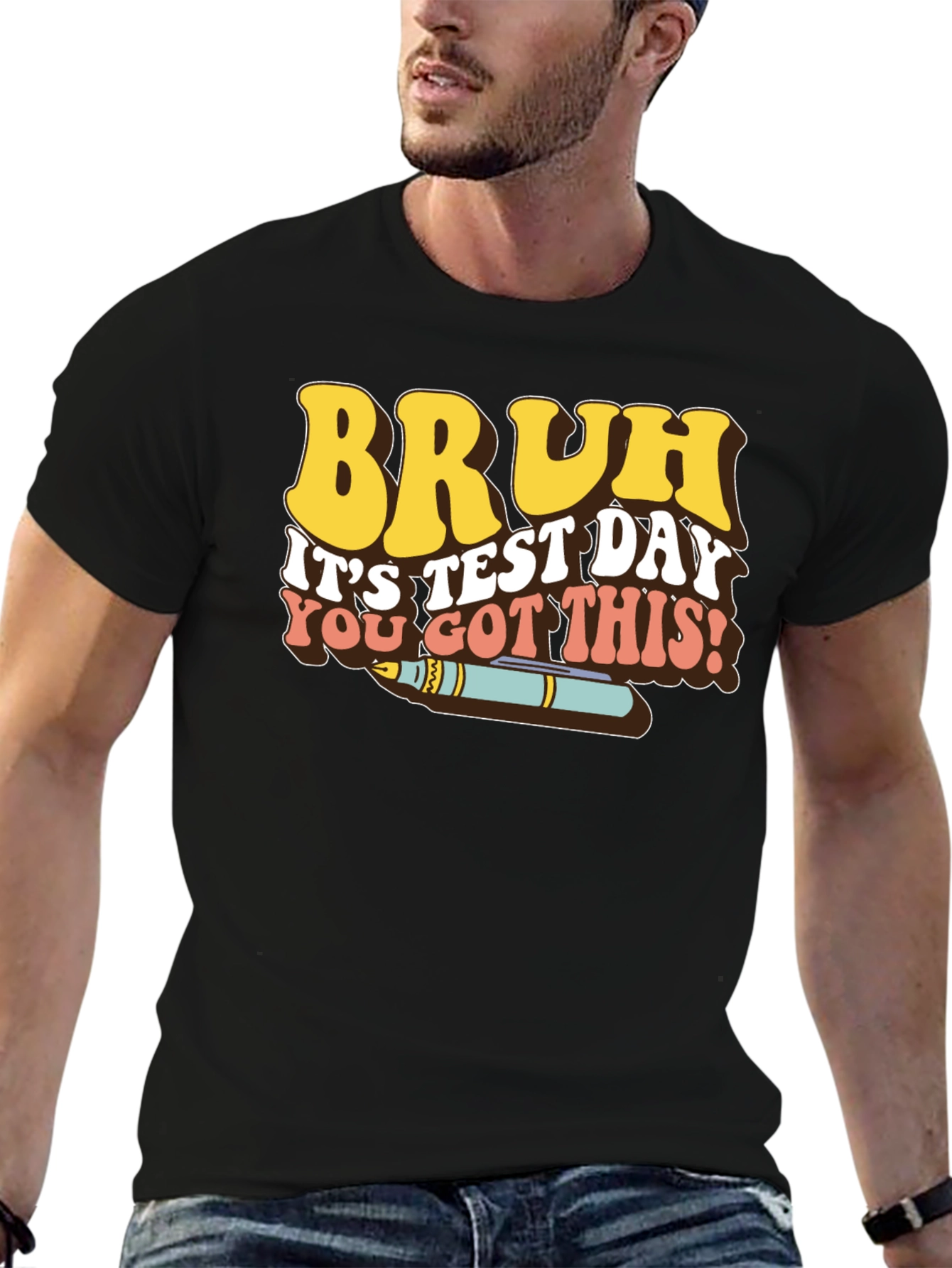 Bruh Test Day Retro Style T-Shirt