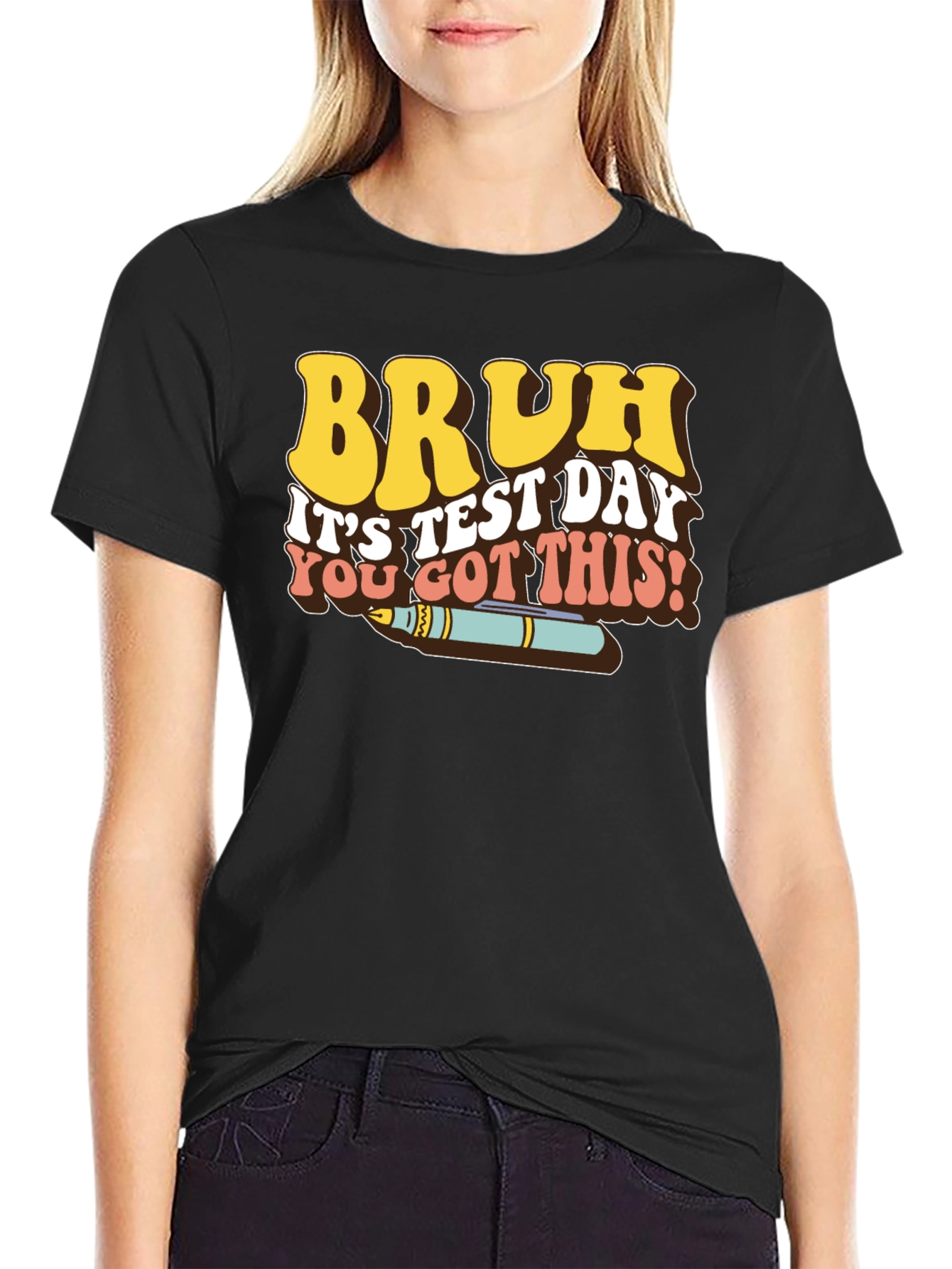 Bruh Test Day Retro Style T-Shirt