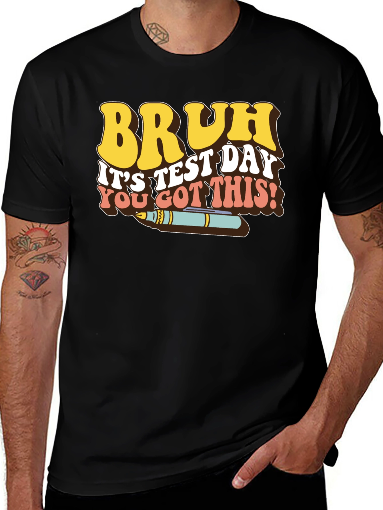 Bruh Test Day Retro Style T-Shirt