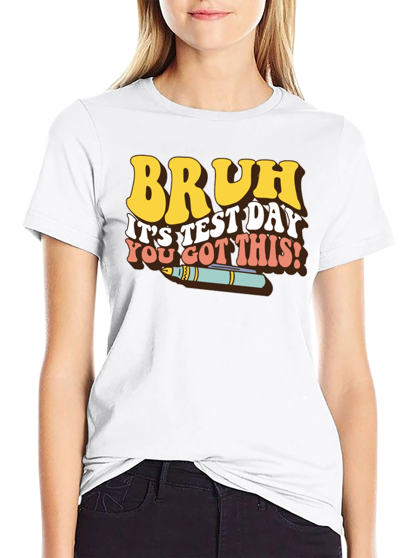 Bruh Test Day Retro Style T-Shirt