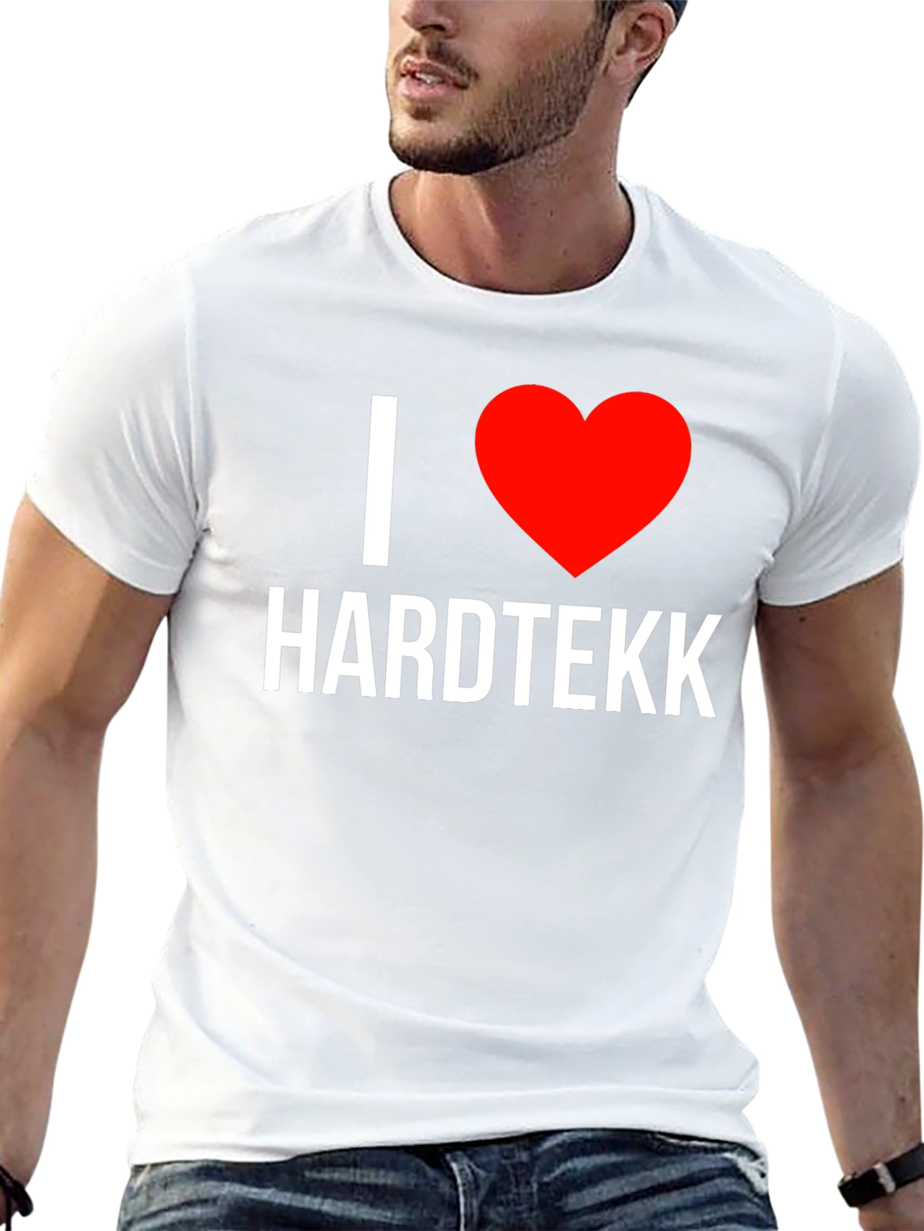 I Heart Hardtekk Black T-Shirt - Music Lover Tee