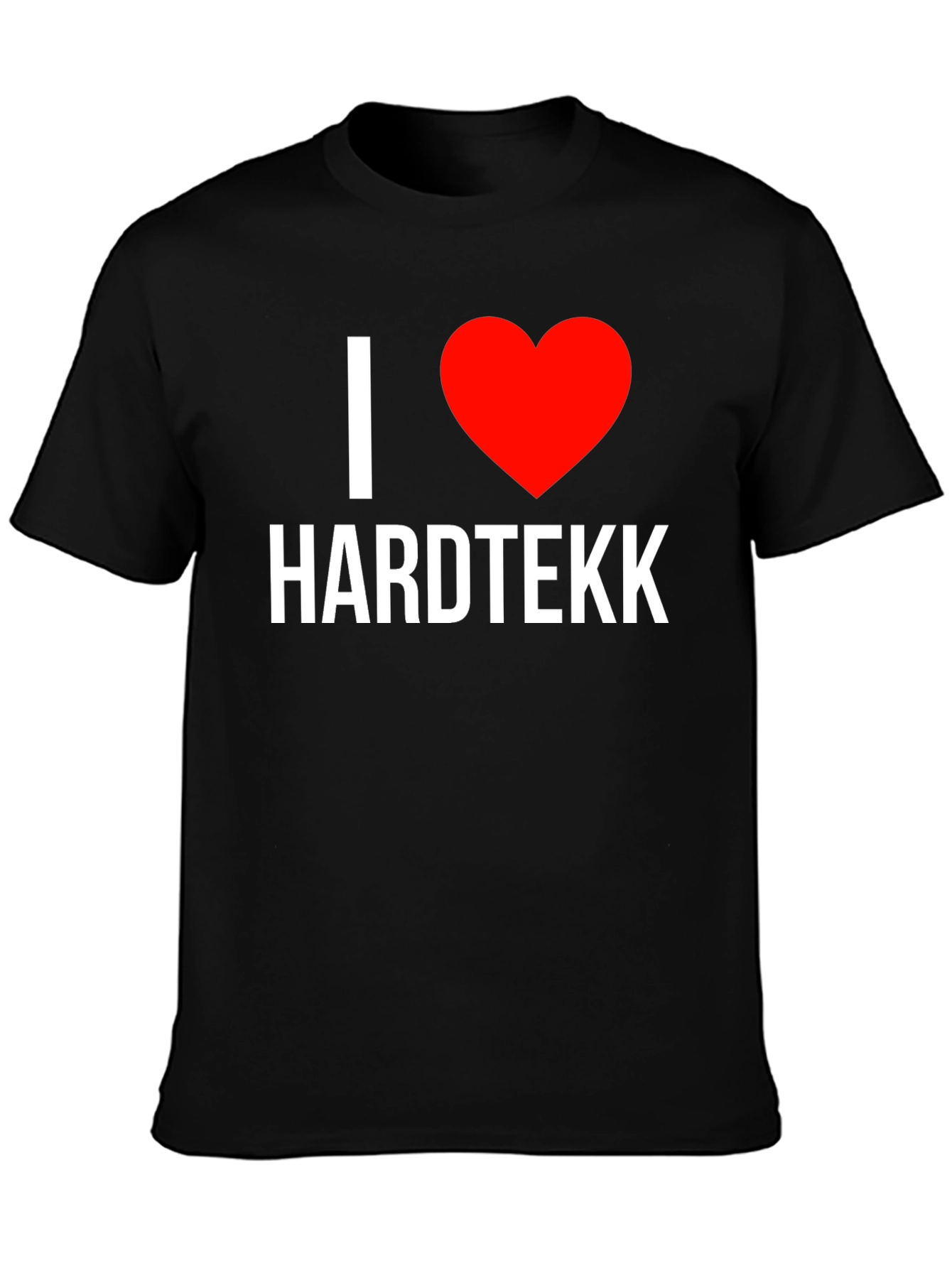 I Heart Hardtekk Black T-Shirt - Music Lover Tee