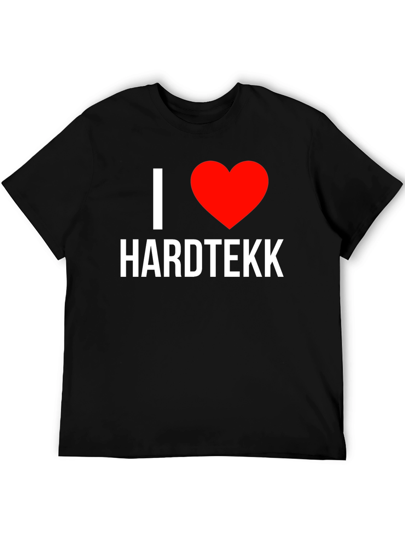 I Heart Hardtekk Black T-Shirt - Music Lover Tee