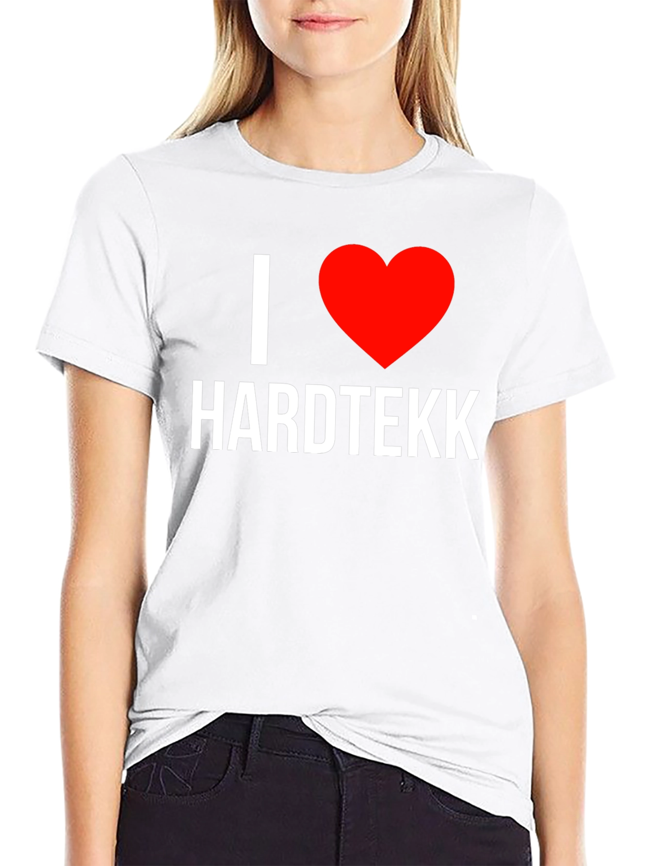 I Heart Hardtekk Black T-Shirt - Music Lover Tee