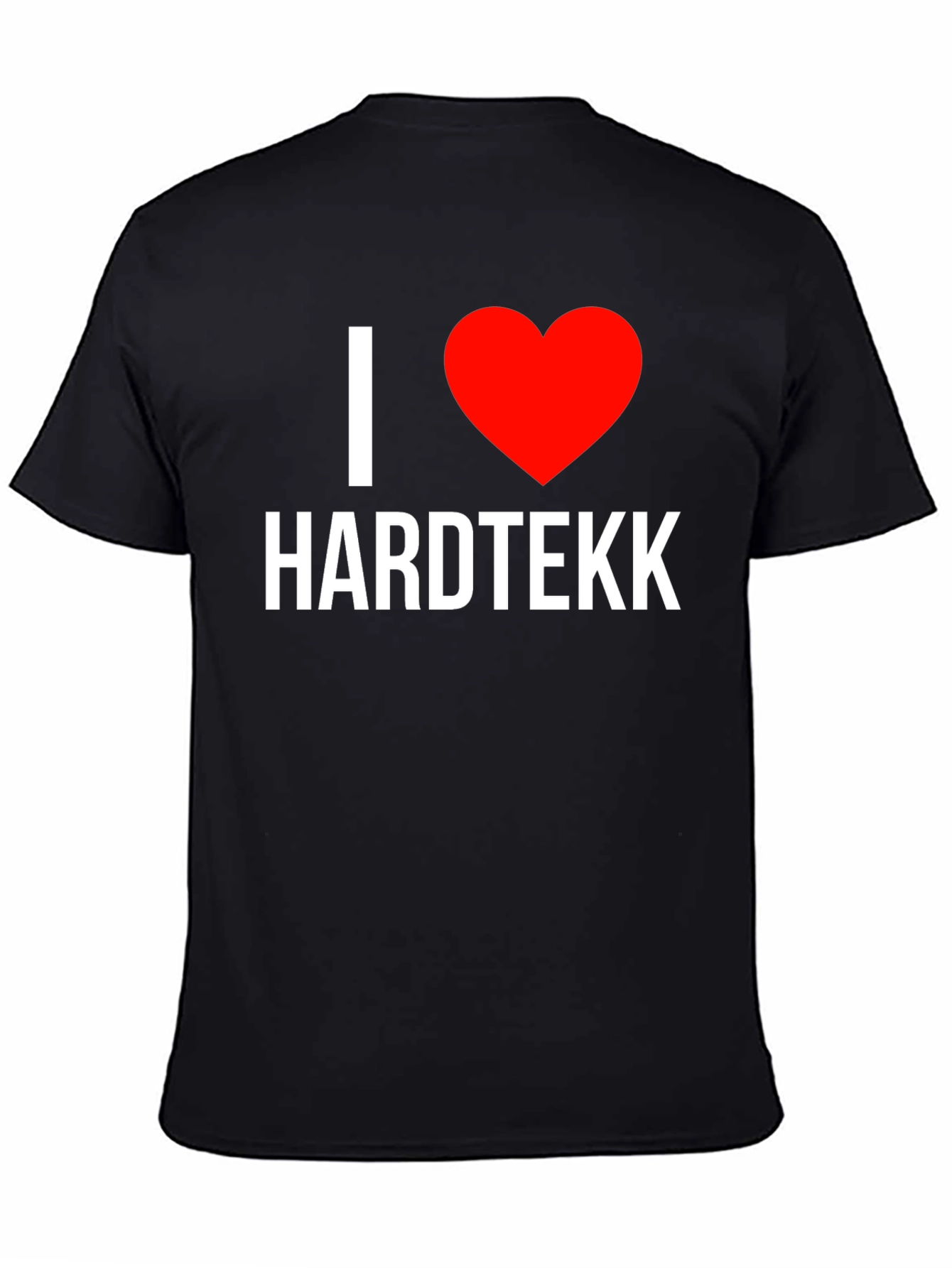 I Heart Hardtekk Black T-Shirt - Music Lover Tee