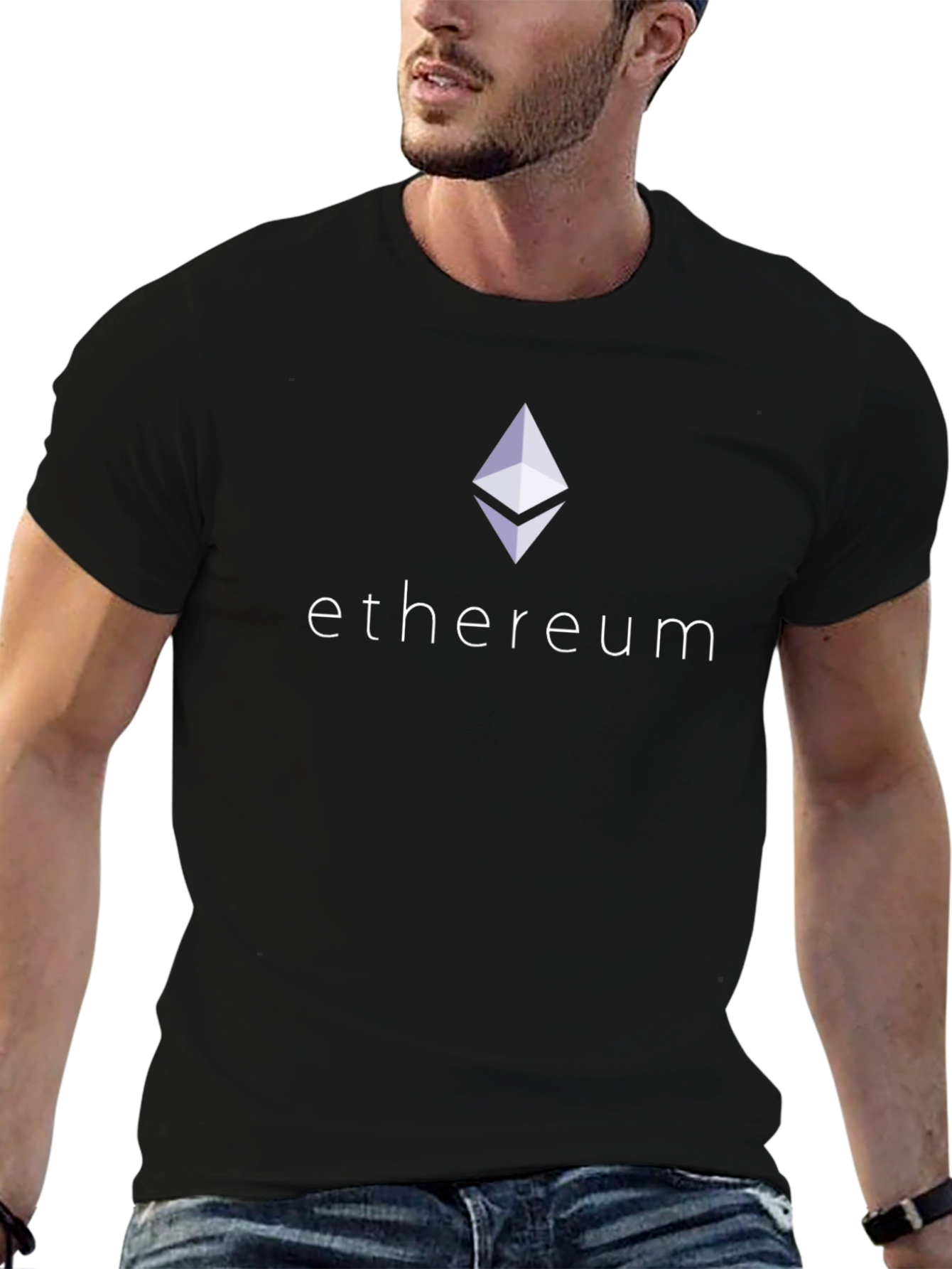 Ethereum Crypto Logo Black T-Shirt