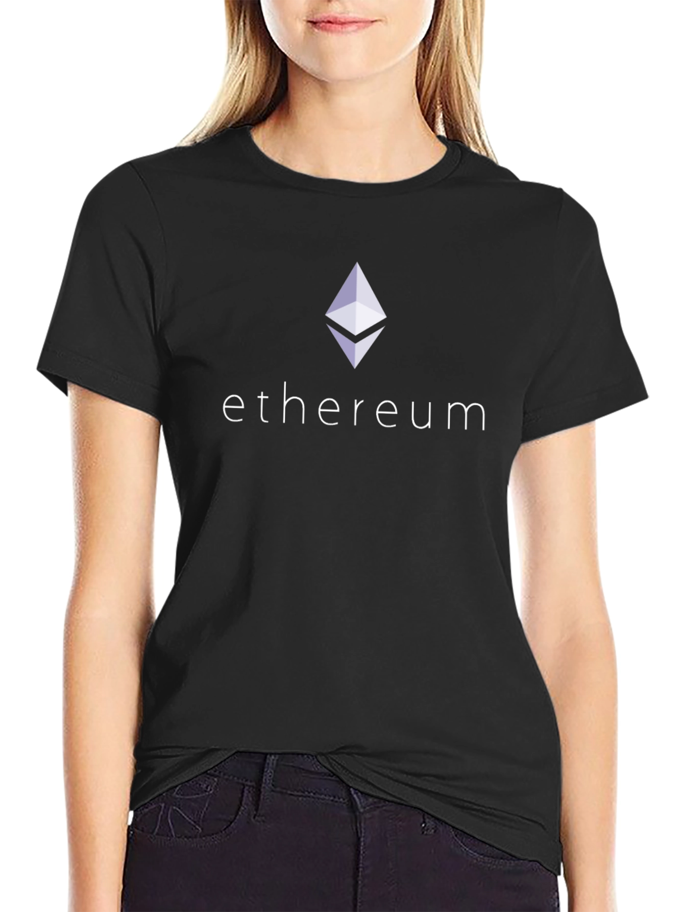 Ethereum Crypto Logo Black T-Shirt