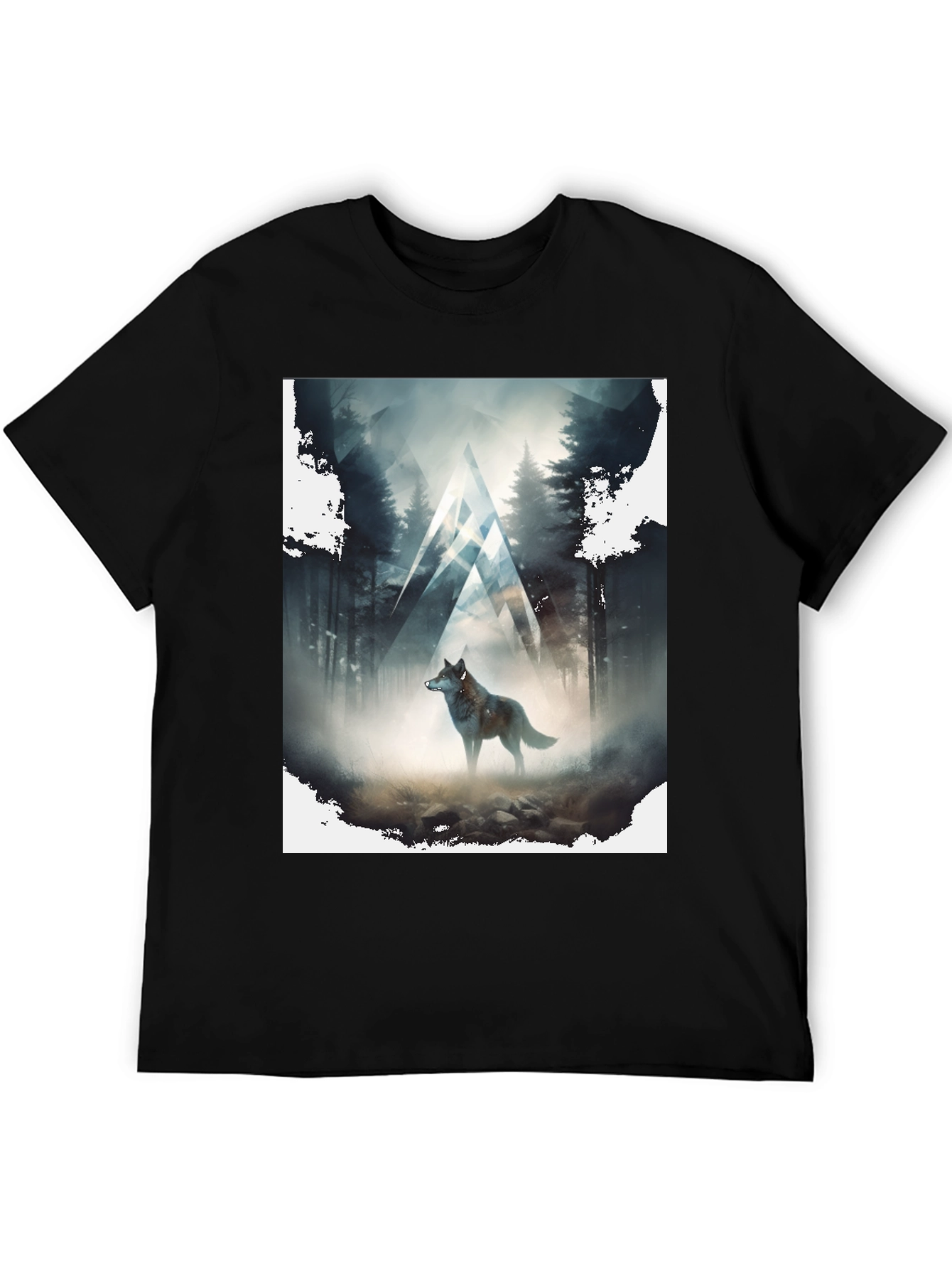 Wolf Forest Graphic Tee - Black