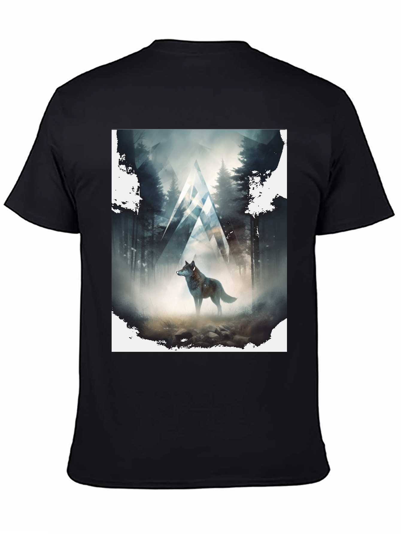 Wolf Forest Graphic Tee - Black