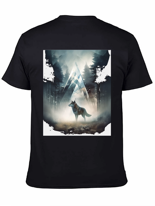 Wolf Forest Graphic Tee - Black
