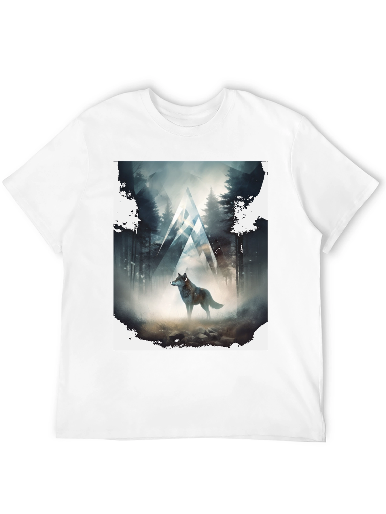 Wolf Forest Graphic Tee - Black