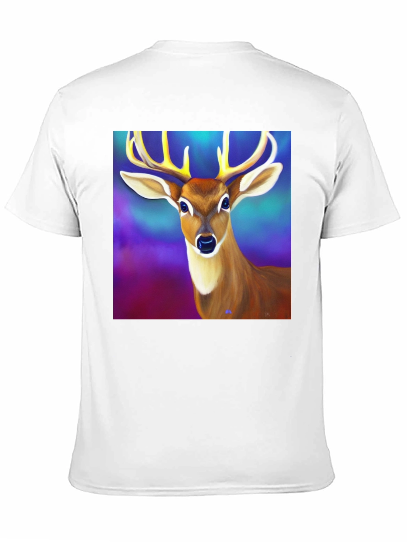 Deer Graphic Tee - Mens Black Cotton T-Shirt
