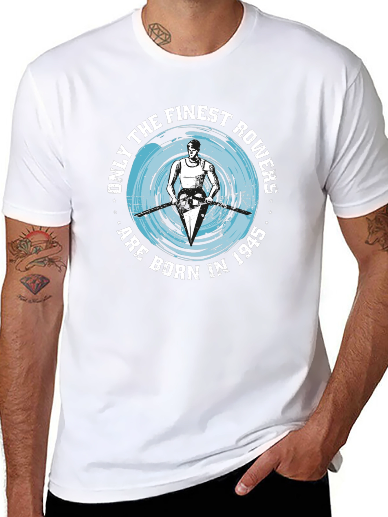 Finest Rowers Born in 1945 Black T-Shirt