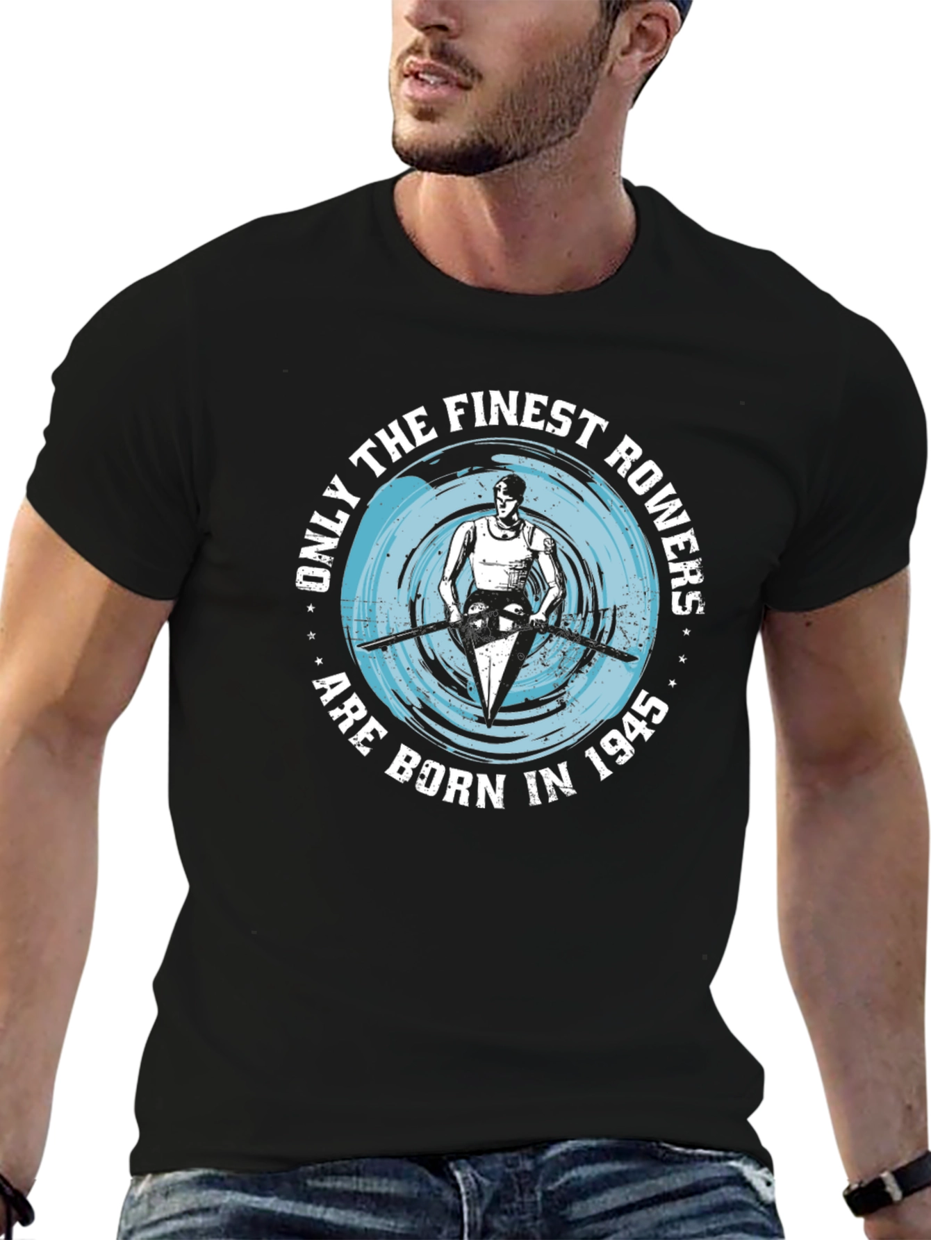 Finest Rowers Born in 1945 Black T-Shirt