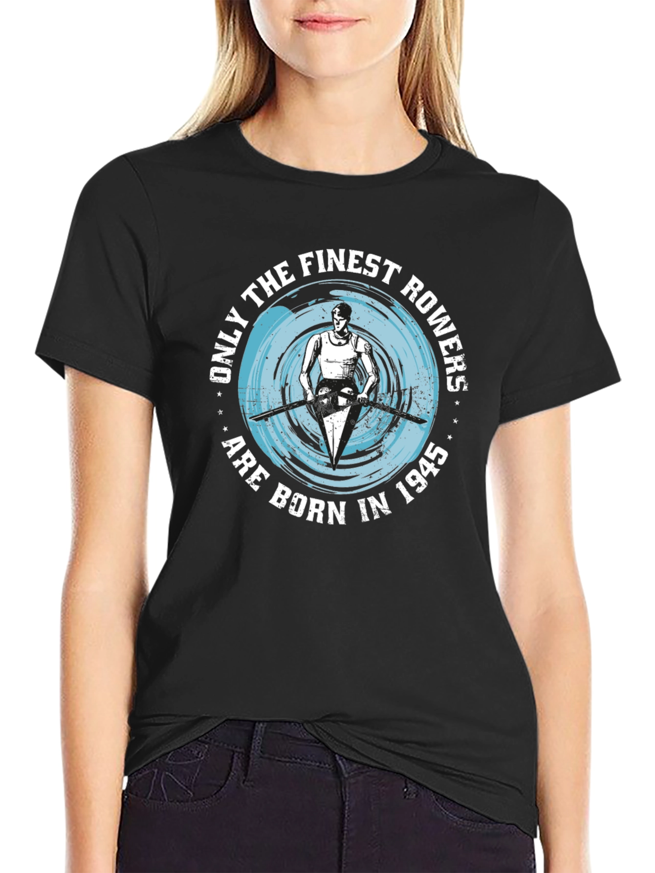 Finest Rowers Born in 1945 Black T-Shirt