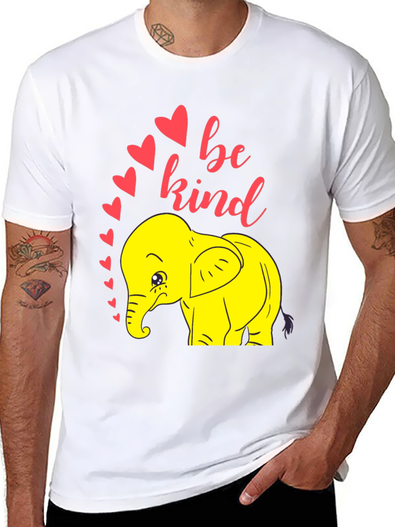 Be Kind Elephant T-Shirt - Black
