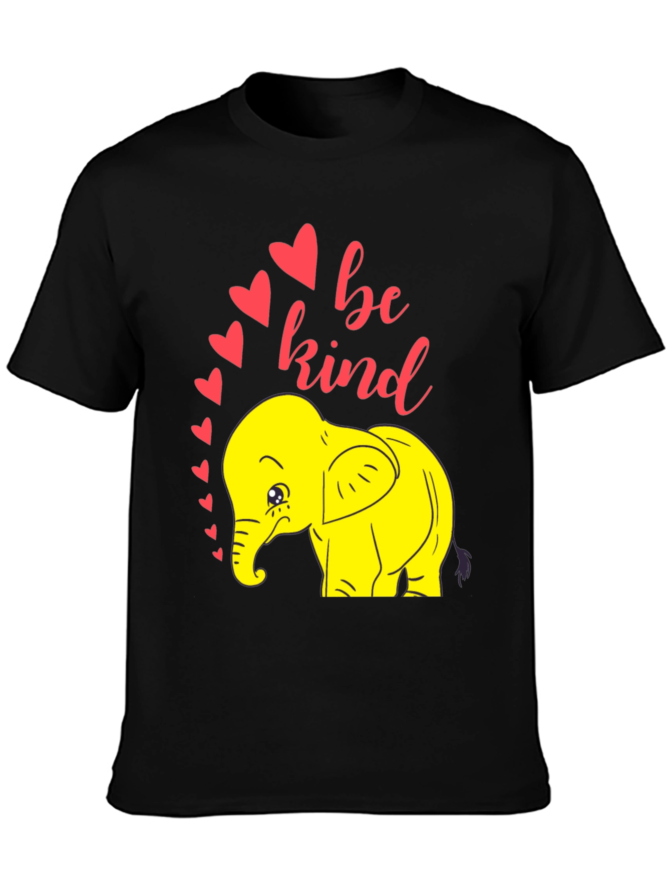 Be Kind Elephant T-Shirt - Black