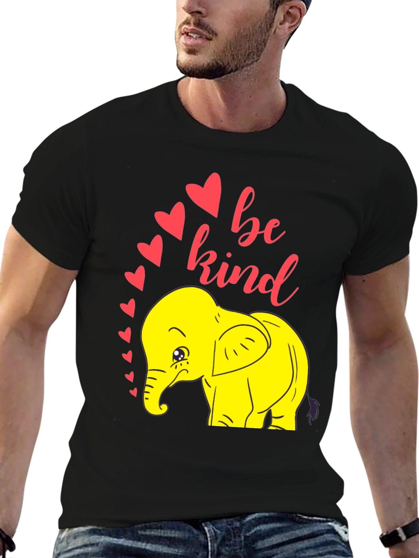 Be Kind Elephant T-Shirt - Black