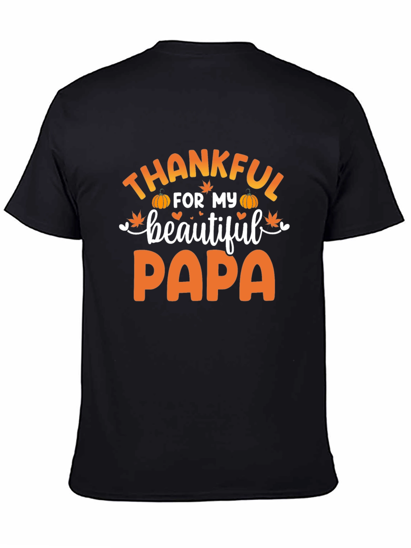 Thankful Papa T-Shirt - Autumn Harvest Design