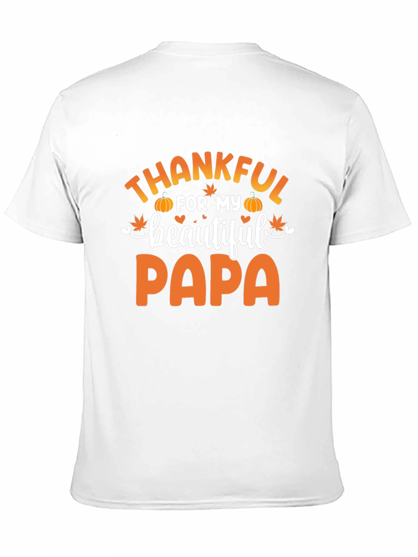 Thankful Papa T-Shirt - Autumn Harvest Design