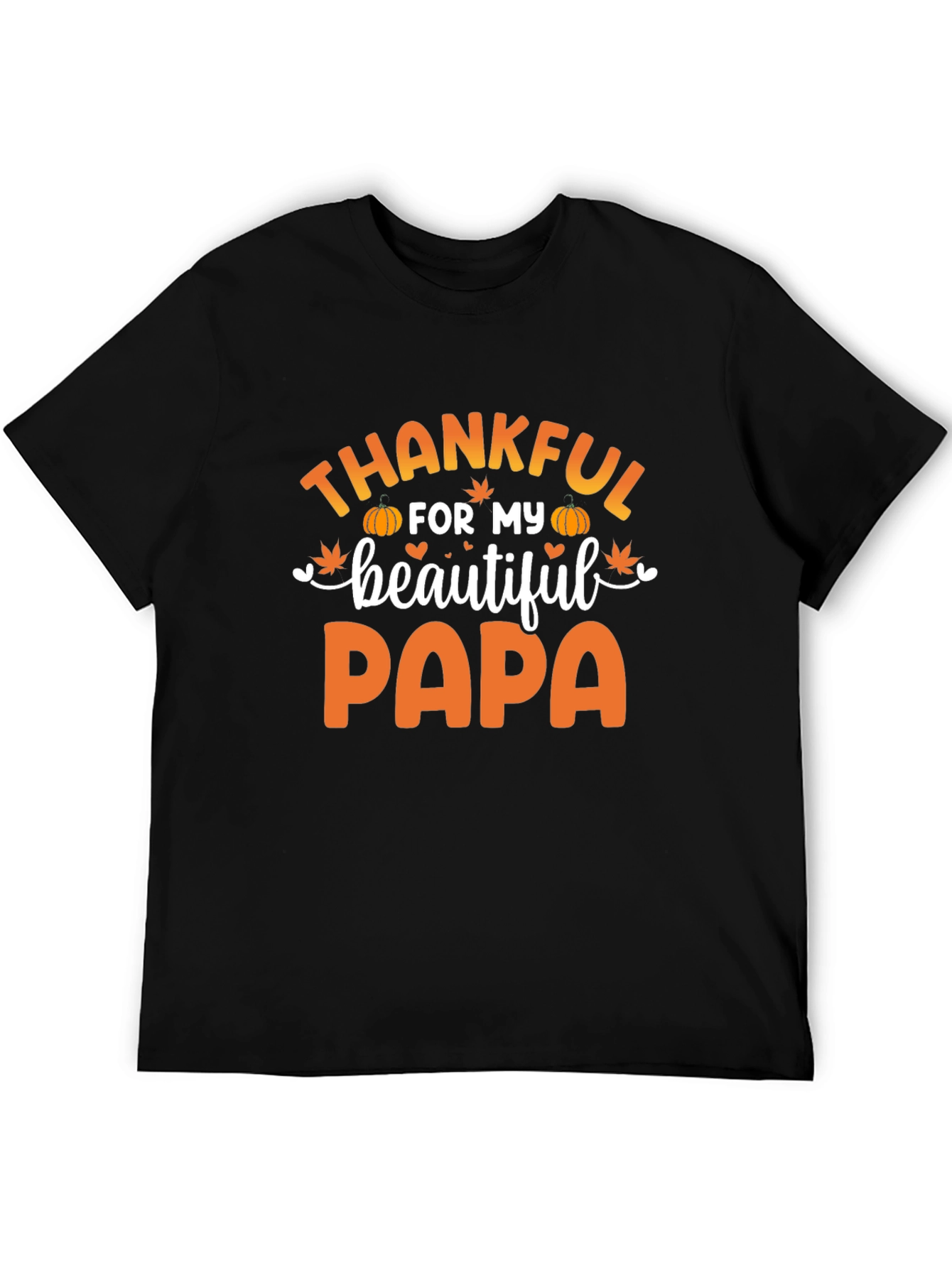 Thankful Papa T-Shirt - Autumn Harvest Design