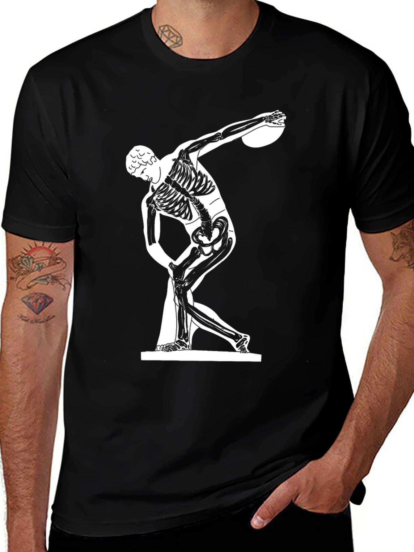 Anatomical Discobolus T-Shirt - Black