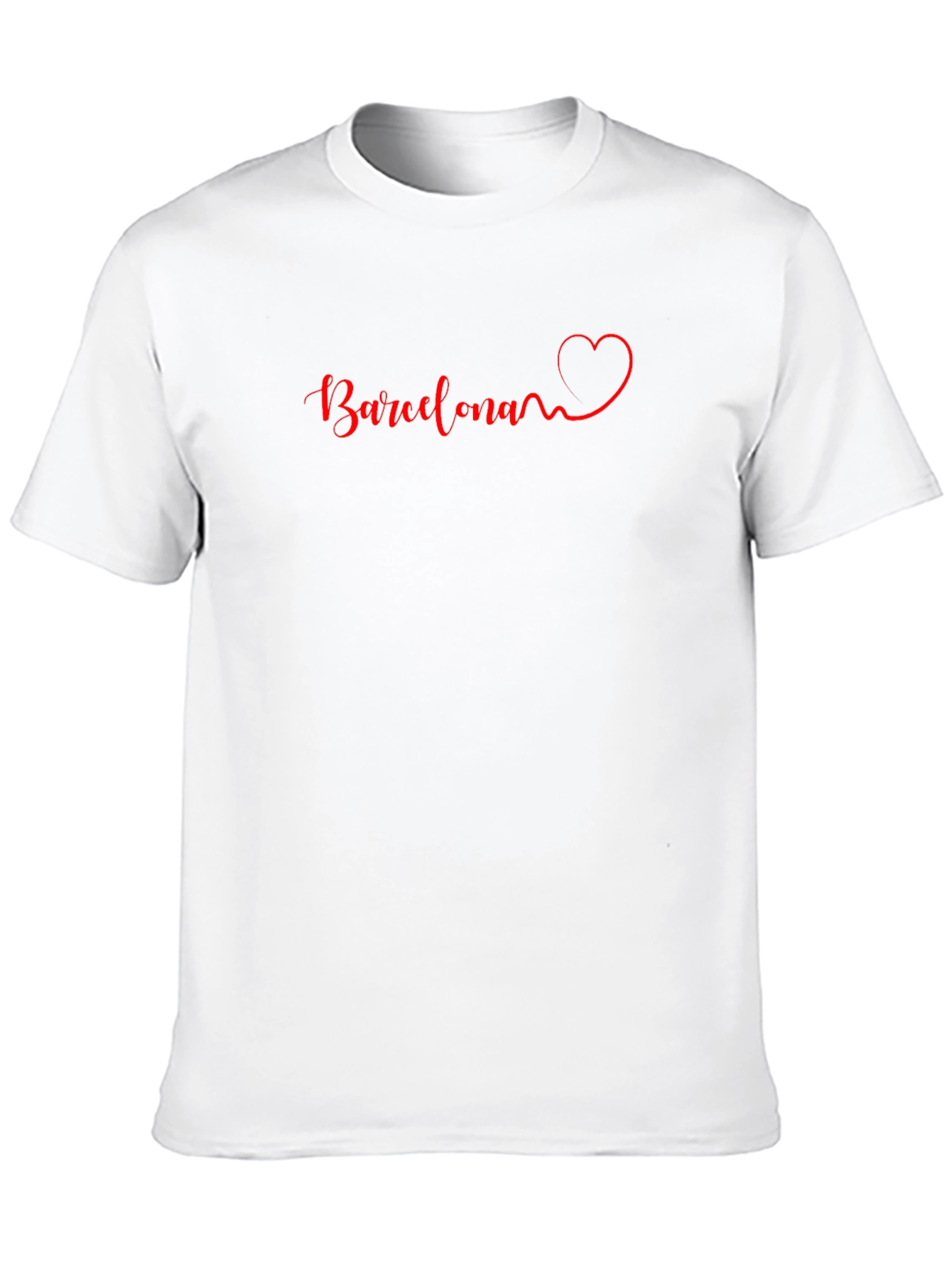 Barcelona Heart Graphic Black T-Shirt