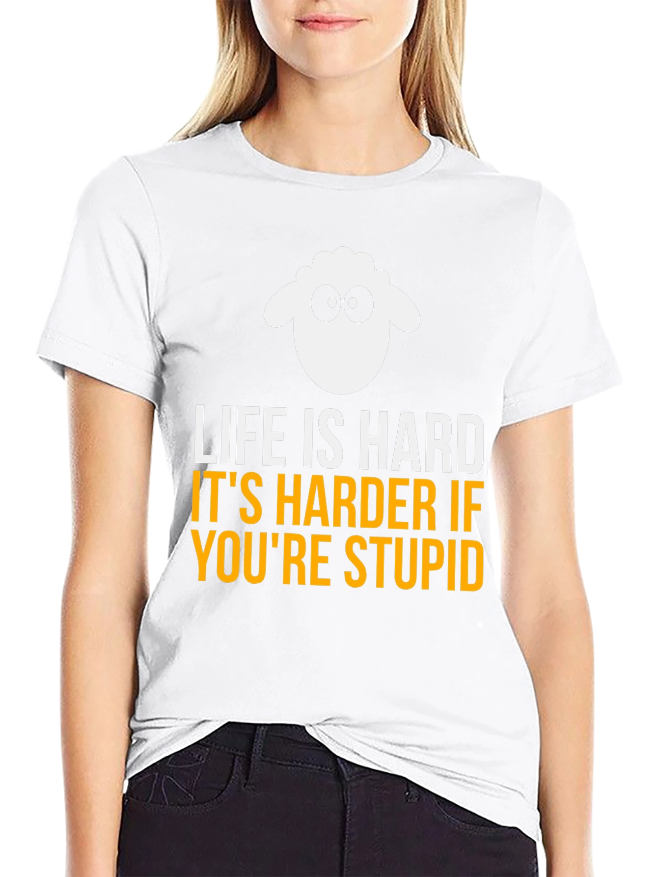 Funny Sheep Graphic T-Shirt - Life Is Hard
