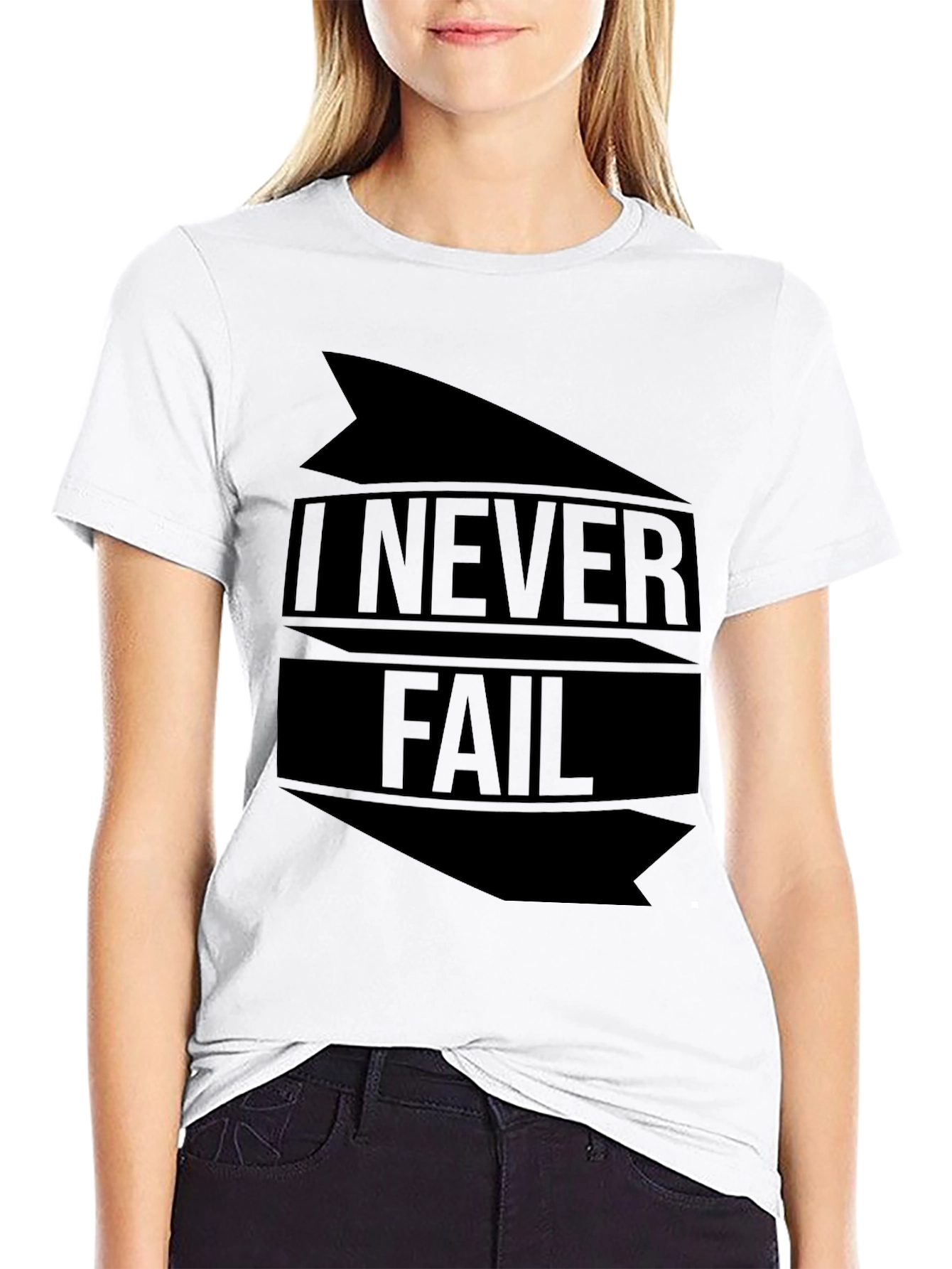 I NEVER FAIL Graphic Tee - Bold Statement T-Shirt