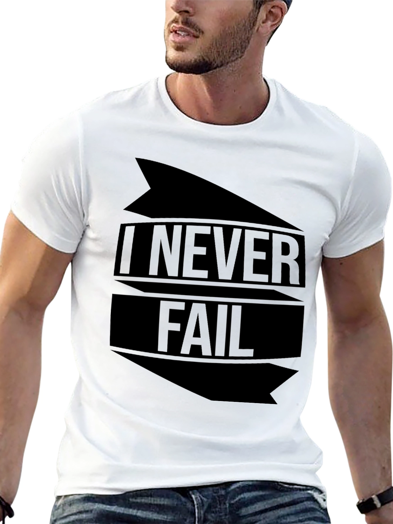 I NEVER FAIL Graphic Tee - Bold Statement T-Shirt