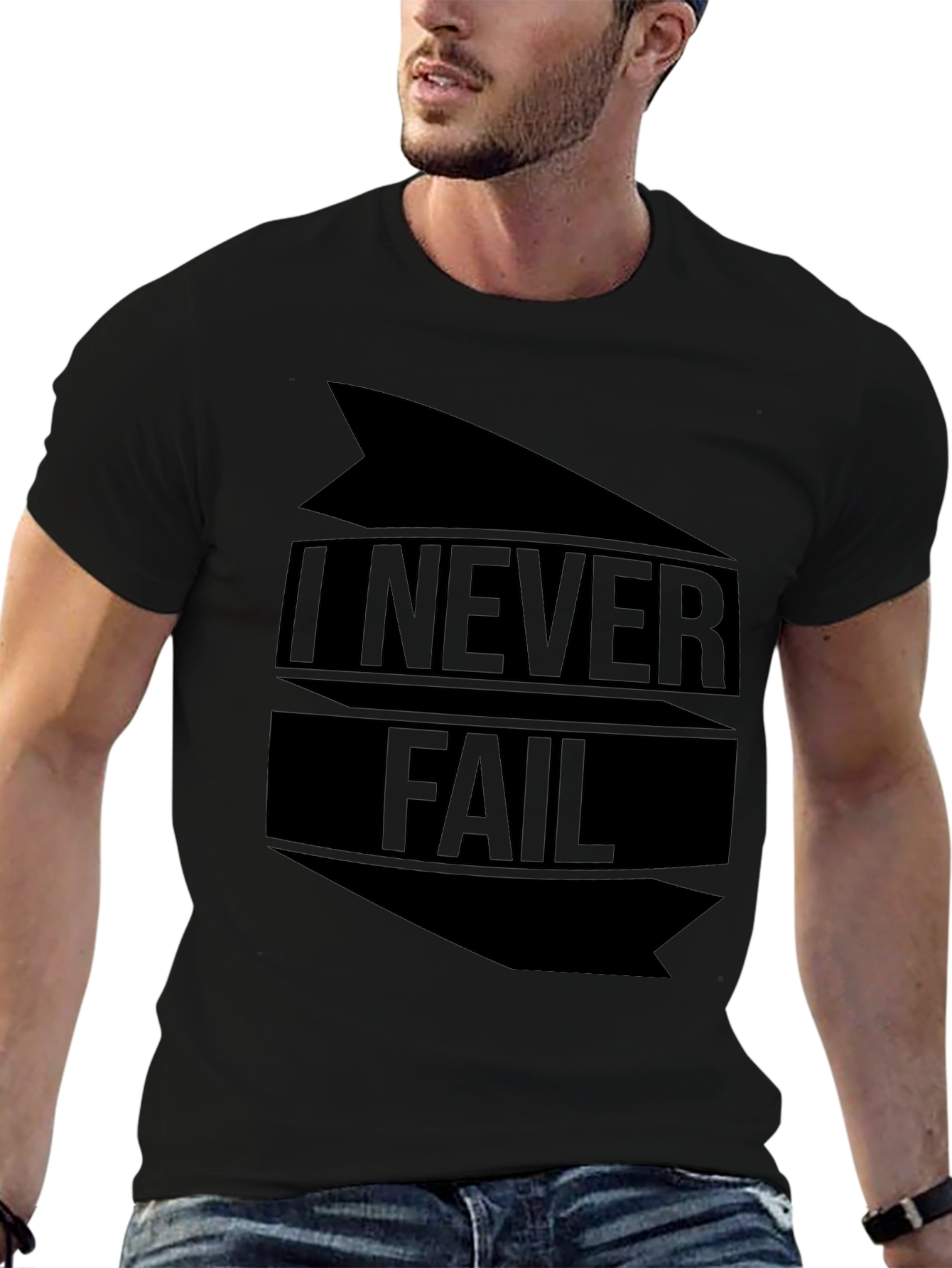 I NEVER FAIL Graphic Tee - Bold Statement T-Shirt
