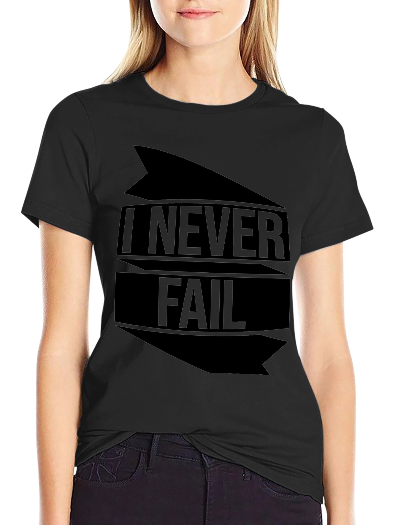 I NEVER FAIL Graphic Tee - Bold Statement T-Shirt