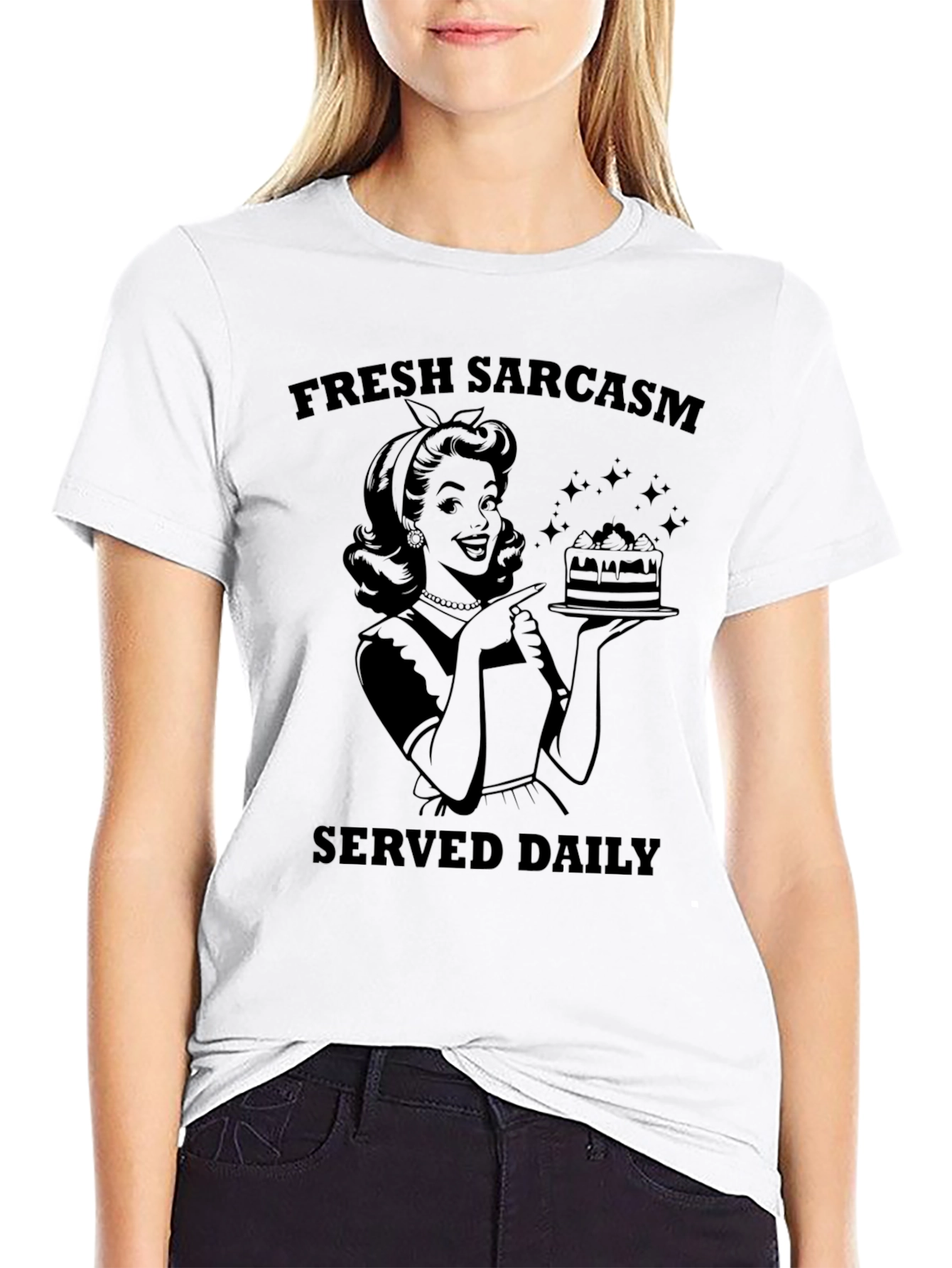 Fresh Sarcasm Served Daily Graphic T-Shirt