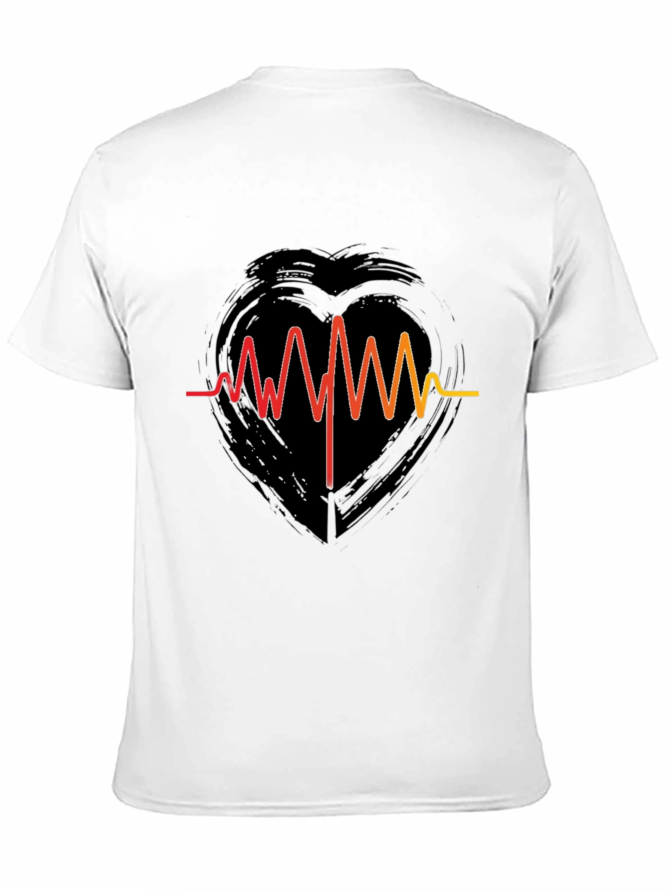 Heartbeat Heart Grunge Graphic T-Shirt