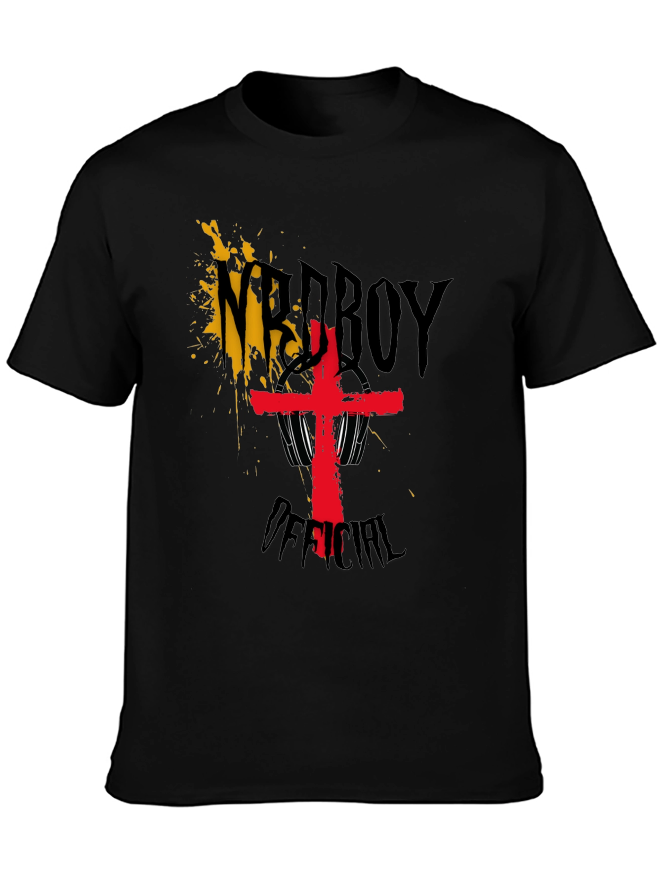 NrdBoy Official Black Graphic T-Shirt