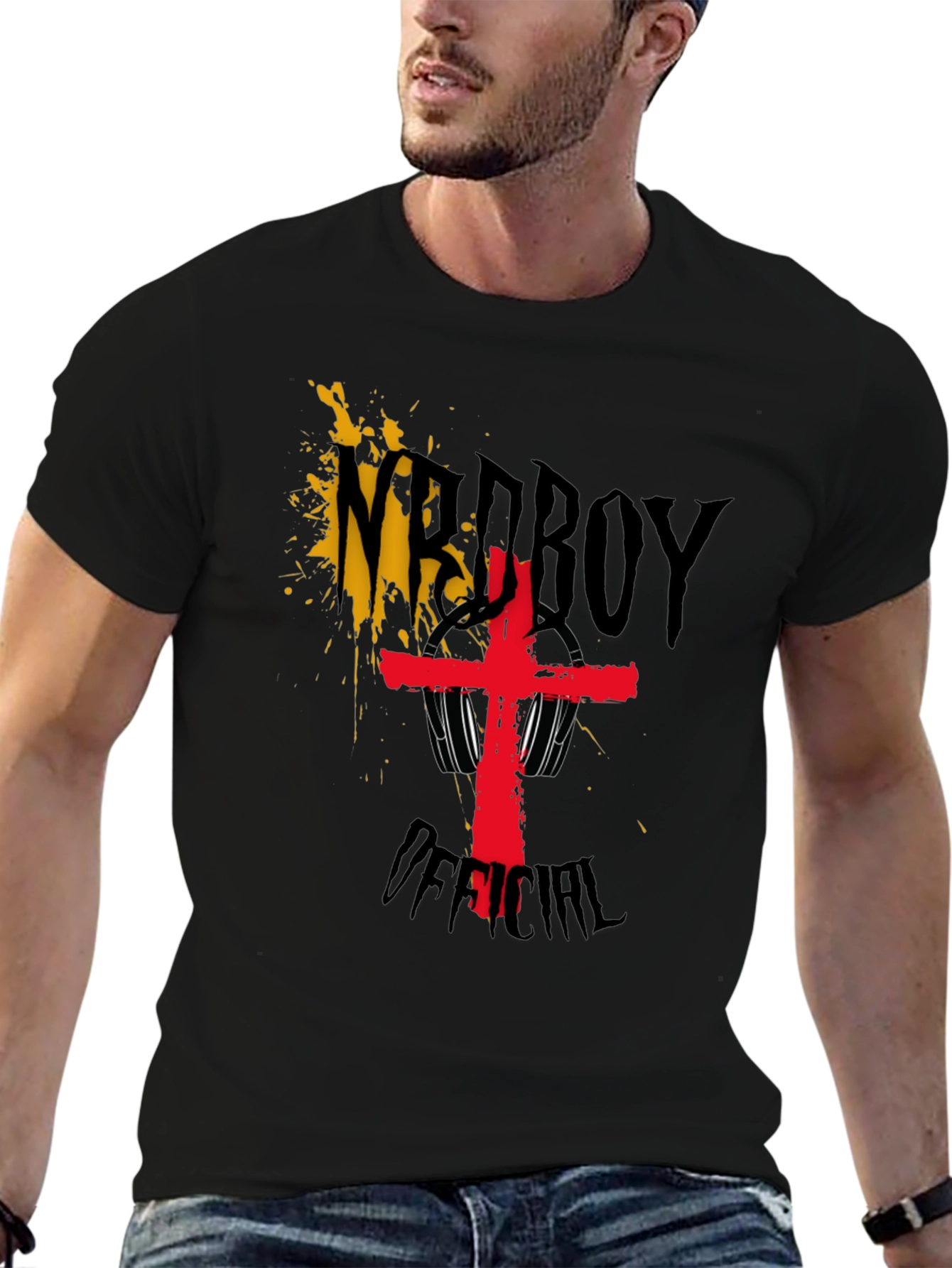 NrdBoy Official Black Graphic T-Shirt