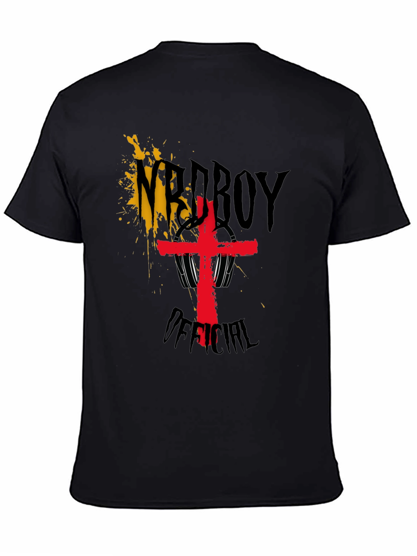 NrdBoy Official Black Graphic T-Shirt