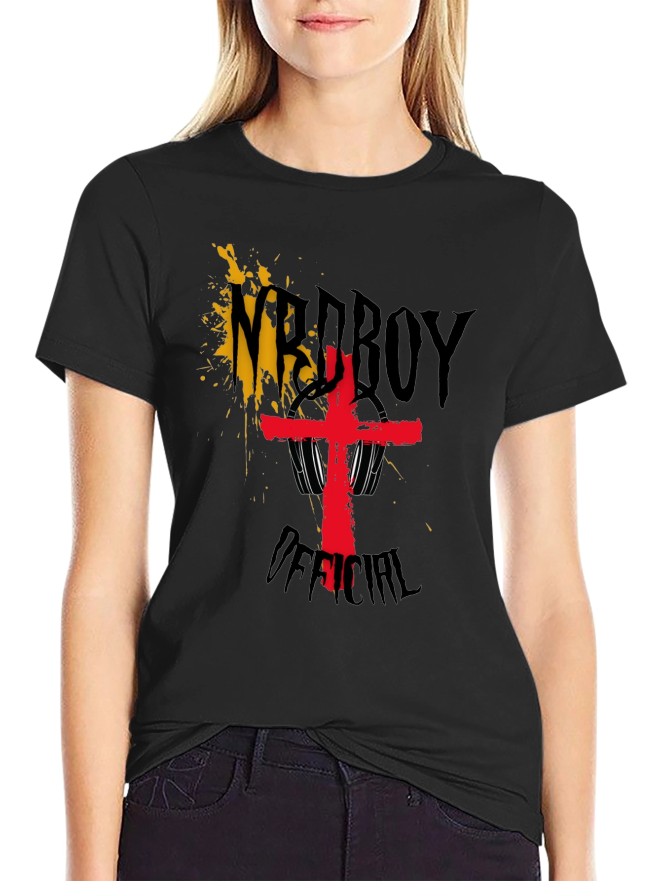 NrdBoy Official Black Graphic T-Shirt