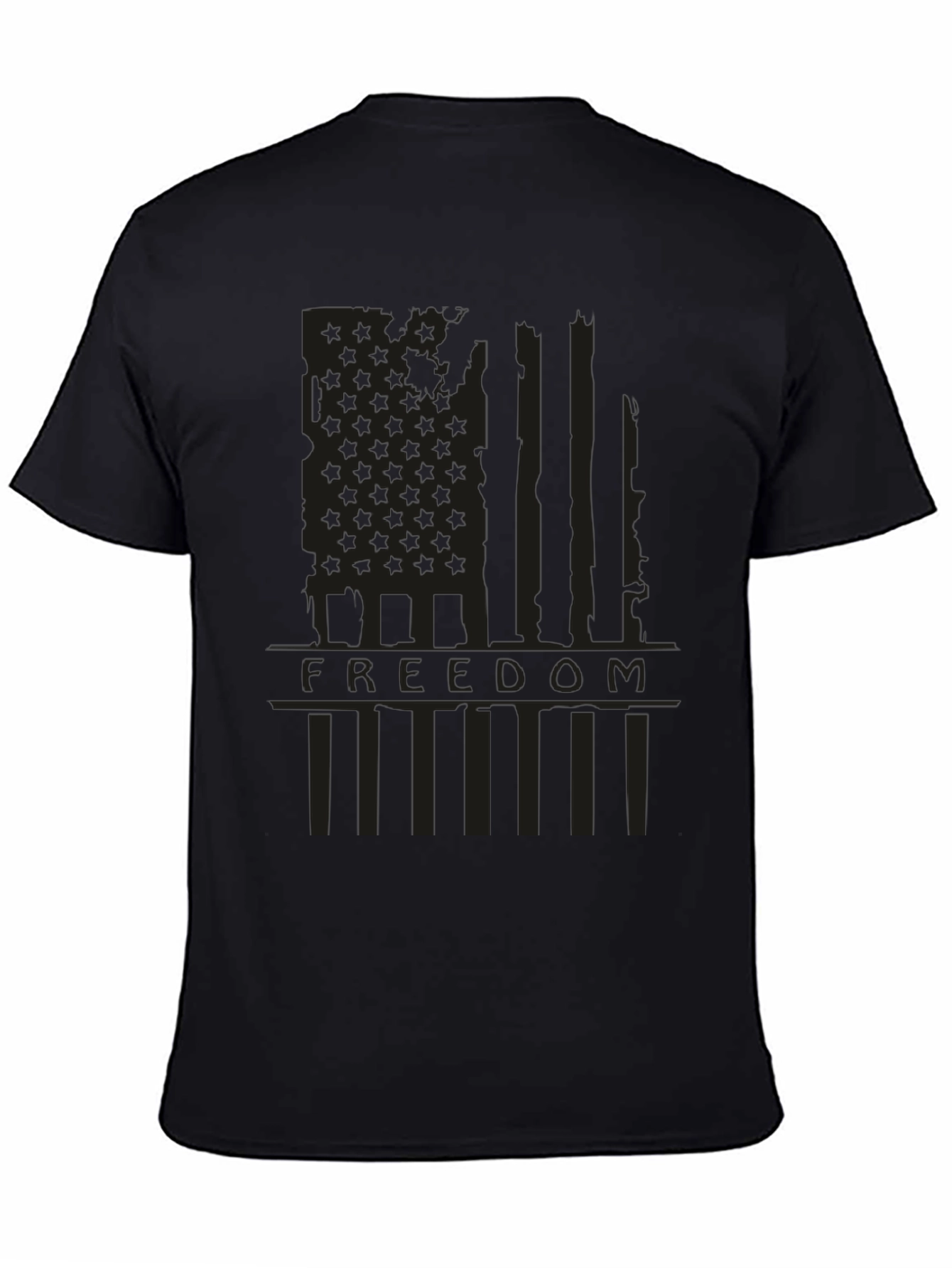 Freedom Flag Graphic Print T-Shirt