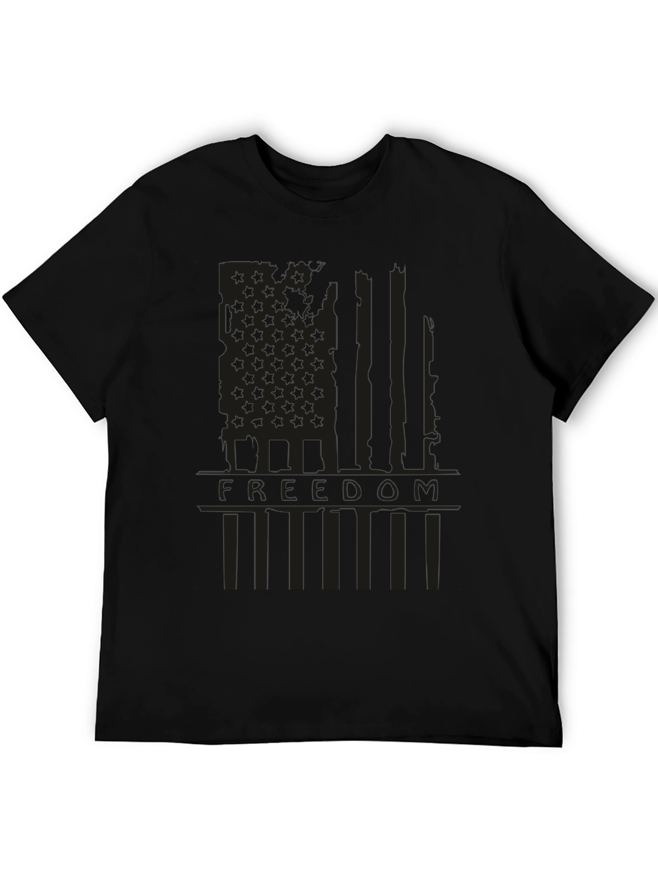 Freedom Flag Graphic Print T-Shirt