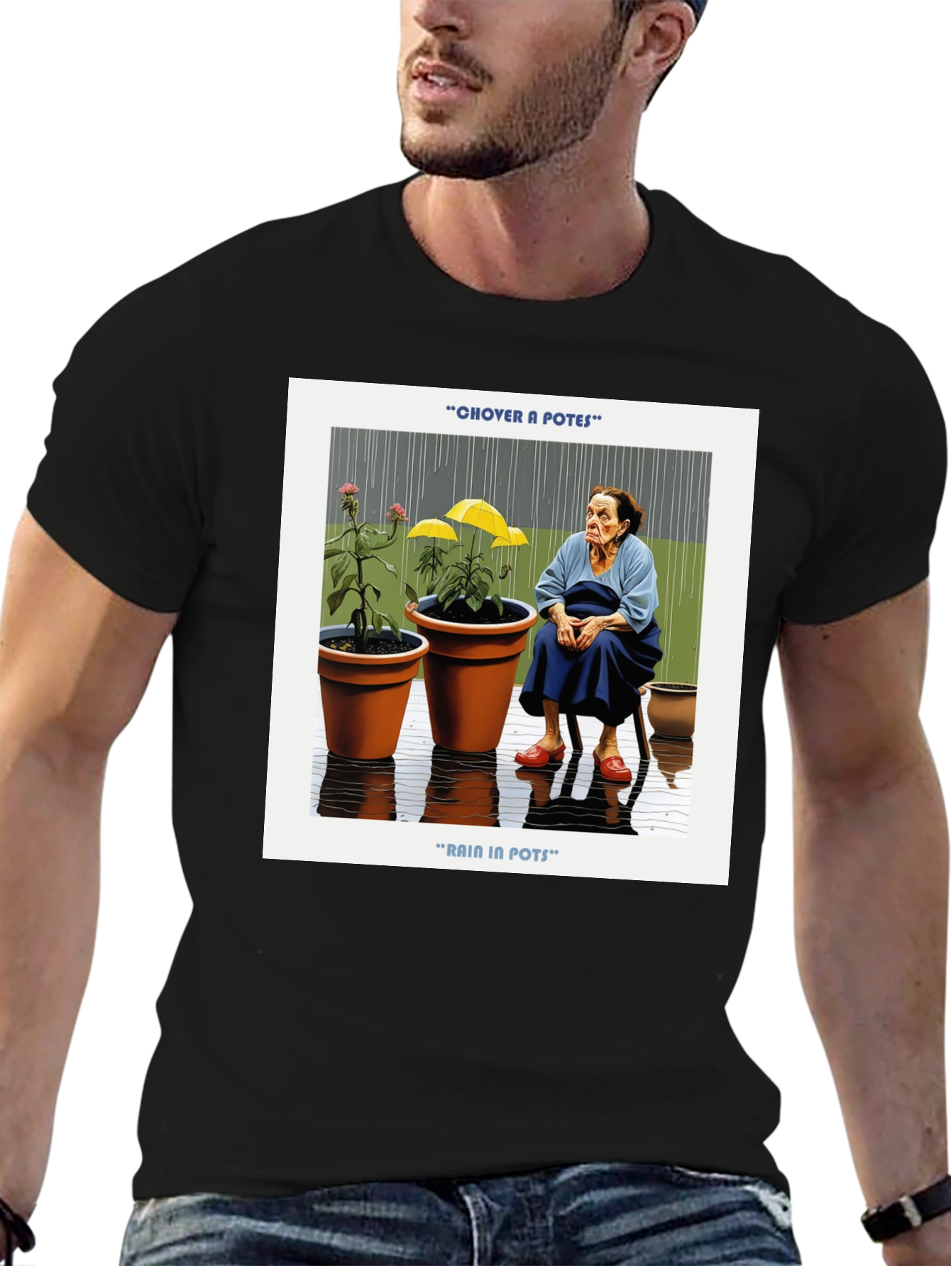 Rain in Pots Graphic Tee