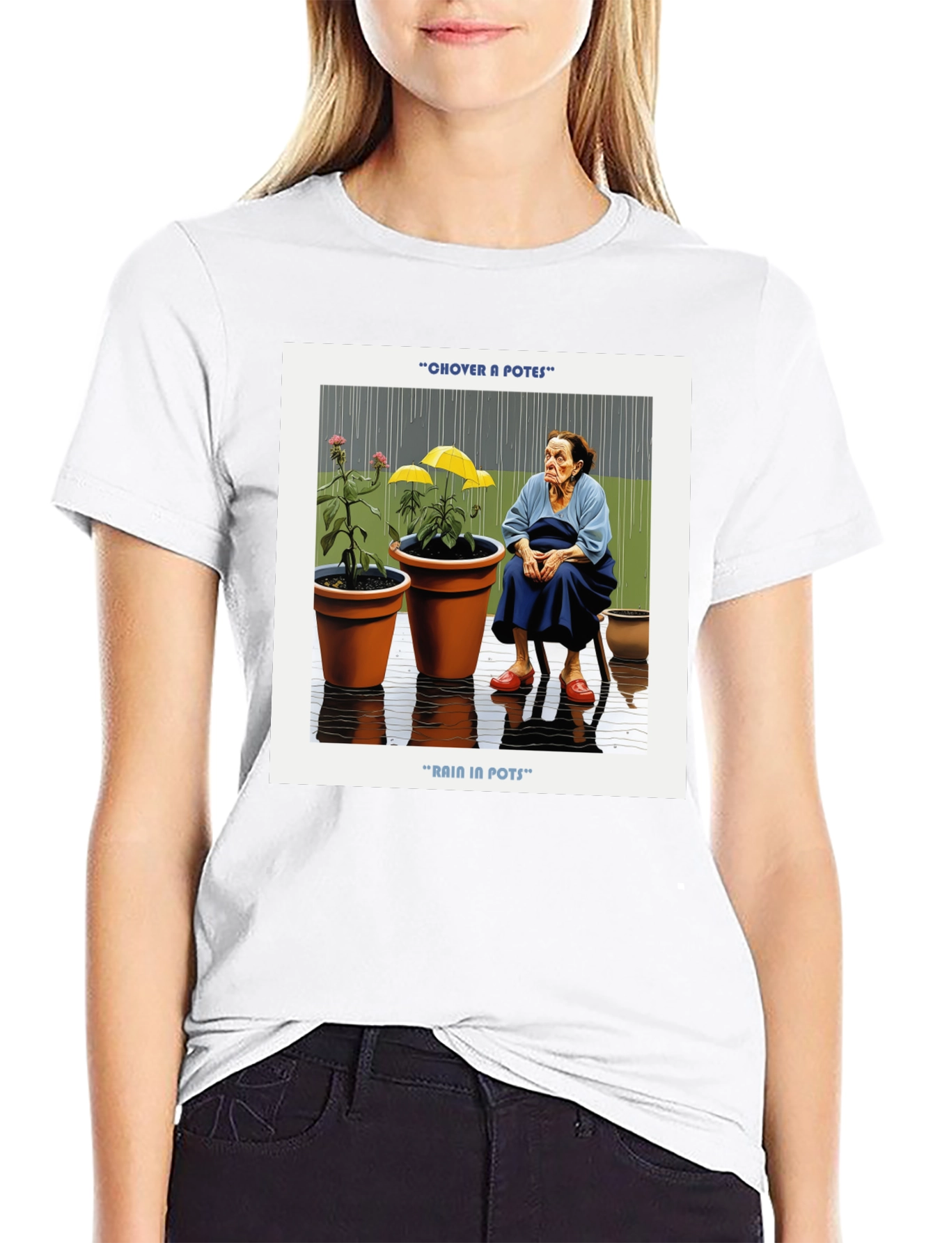 Rain in Pots Graphic Tee