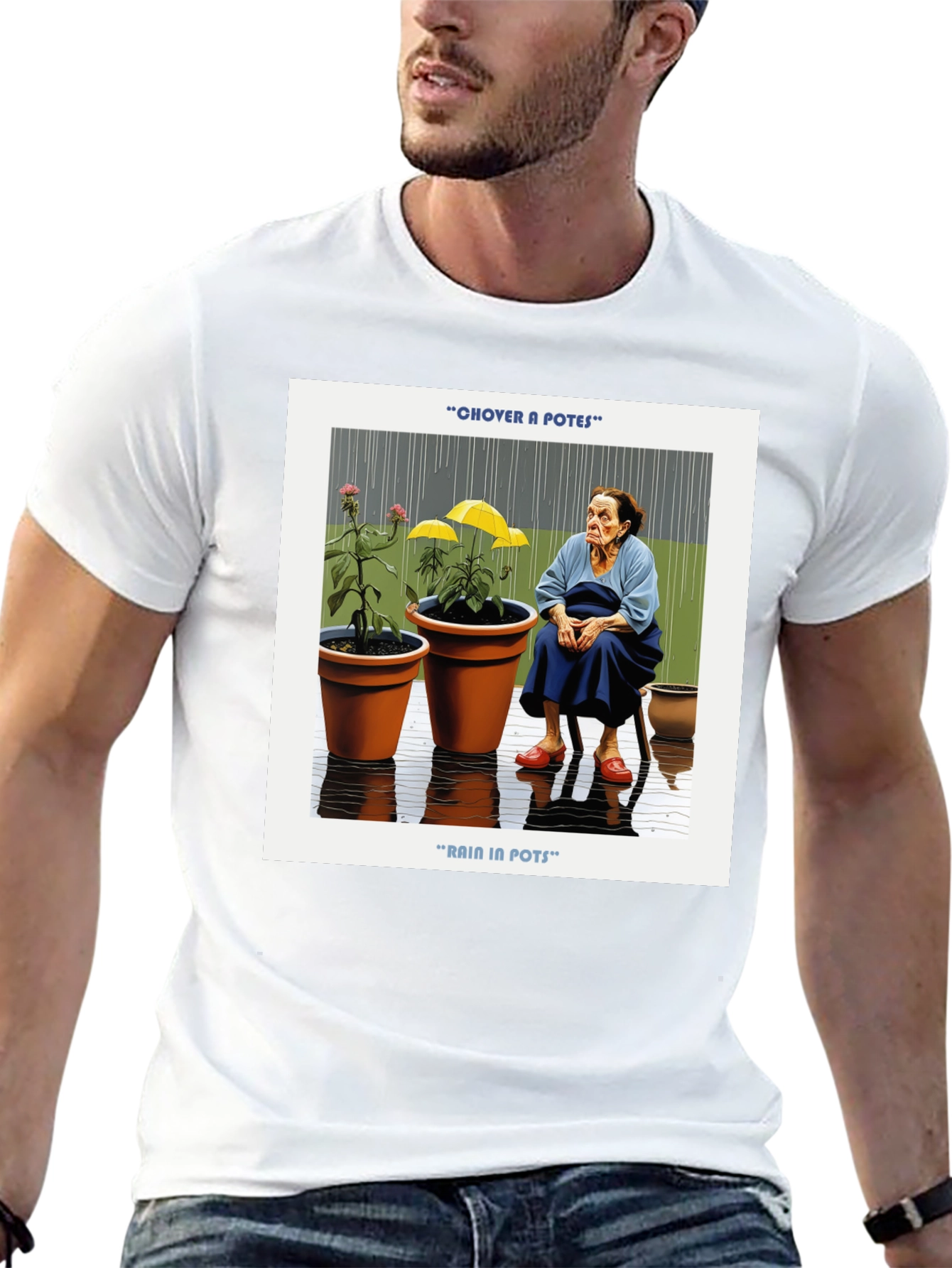 Rain in Pots Graphic Tee