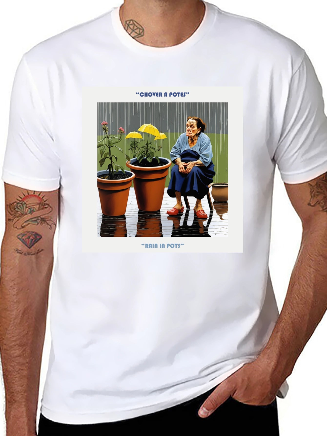 Rain in Pots Graphic Tee
