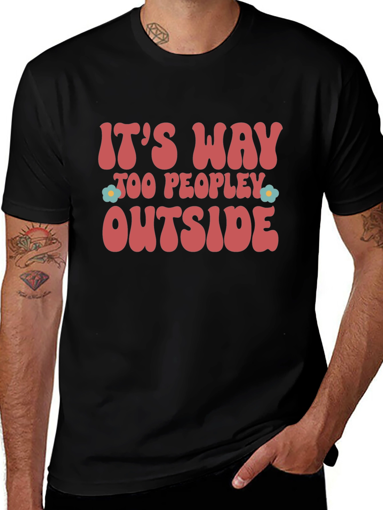 Its Way Too Peopley Outside Graphic Tee