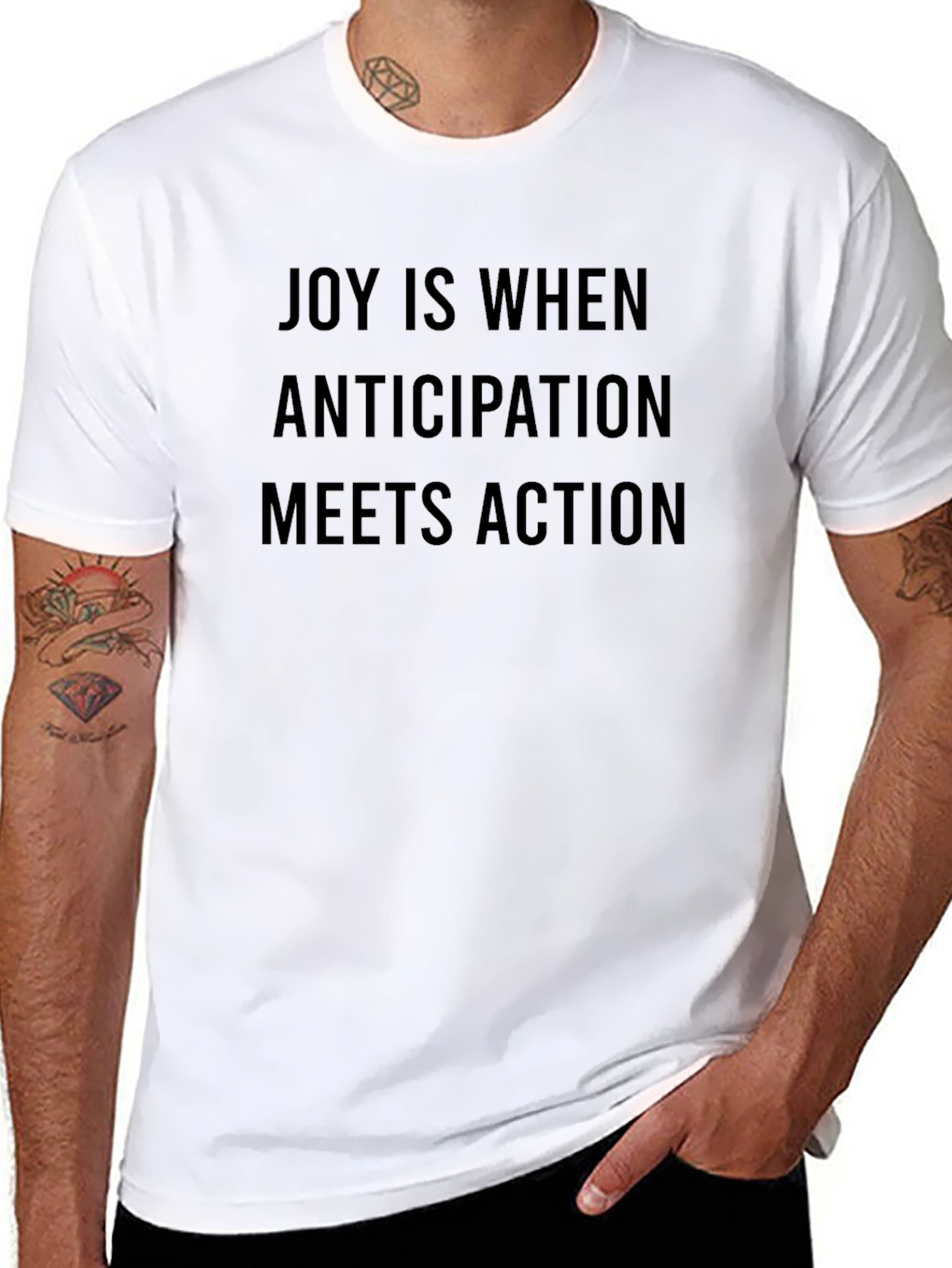Joy is When T-Shirt - Motivational Black Tee