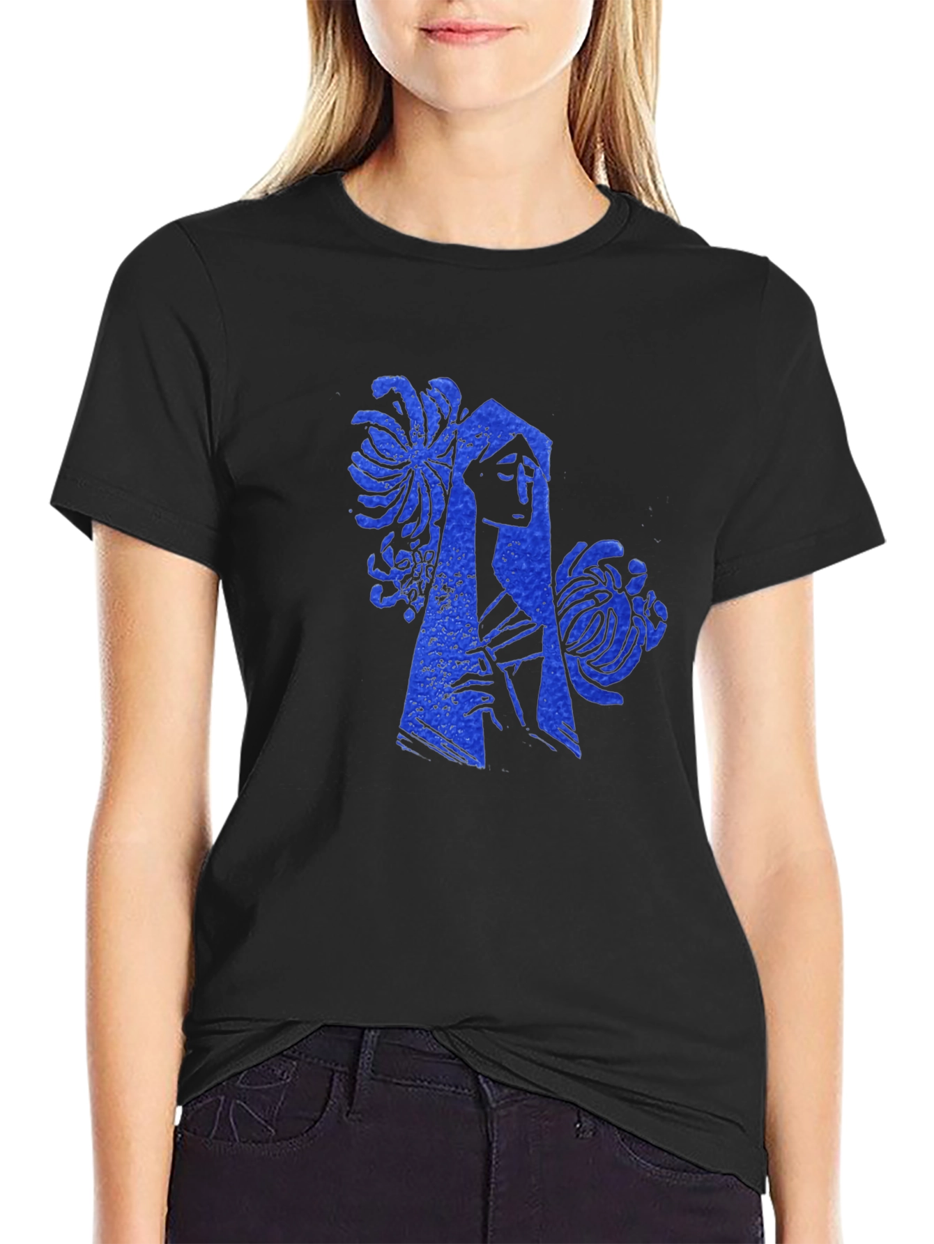 Blue Print Graphic T-Shirt