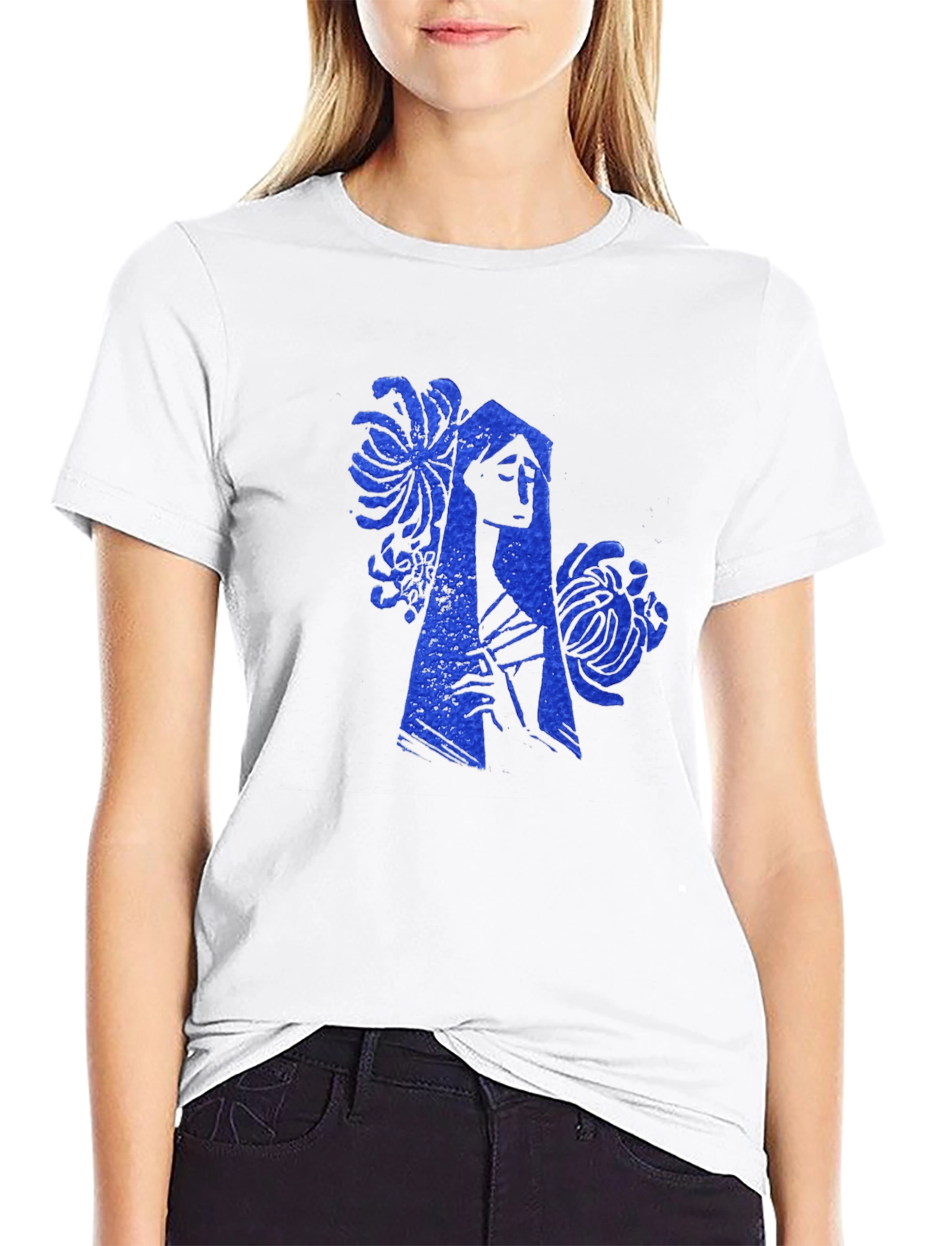 Blue Print Graphic T-Shirt